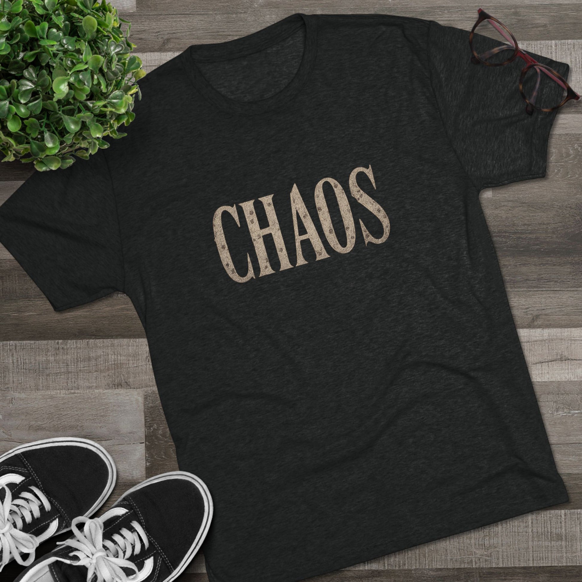 Chaos Unisex Crew Tee - Casual Style, Everyday Wear, Gift for Friends, Fun Fashion Statement, Relaxed Vibes
