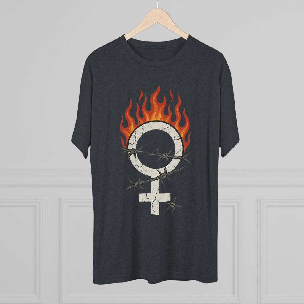 Unleashed Power Women’s Empowerment Graphic Tee – Grunge UNISEX Rebel Aesthetic Bold Feminist Flame Crew Tee, Unisex Shirt, Gender Equality Apparel, Women's Empowerment Gift, Statement T-Shirt, Activism Fashion