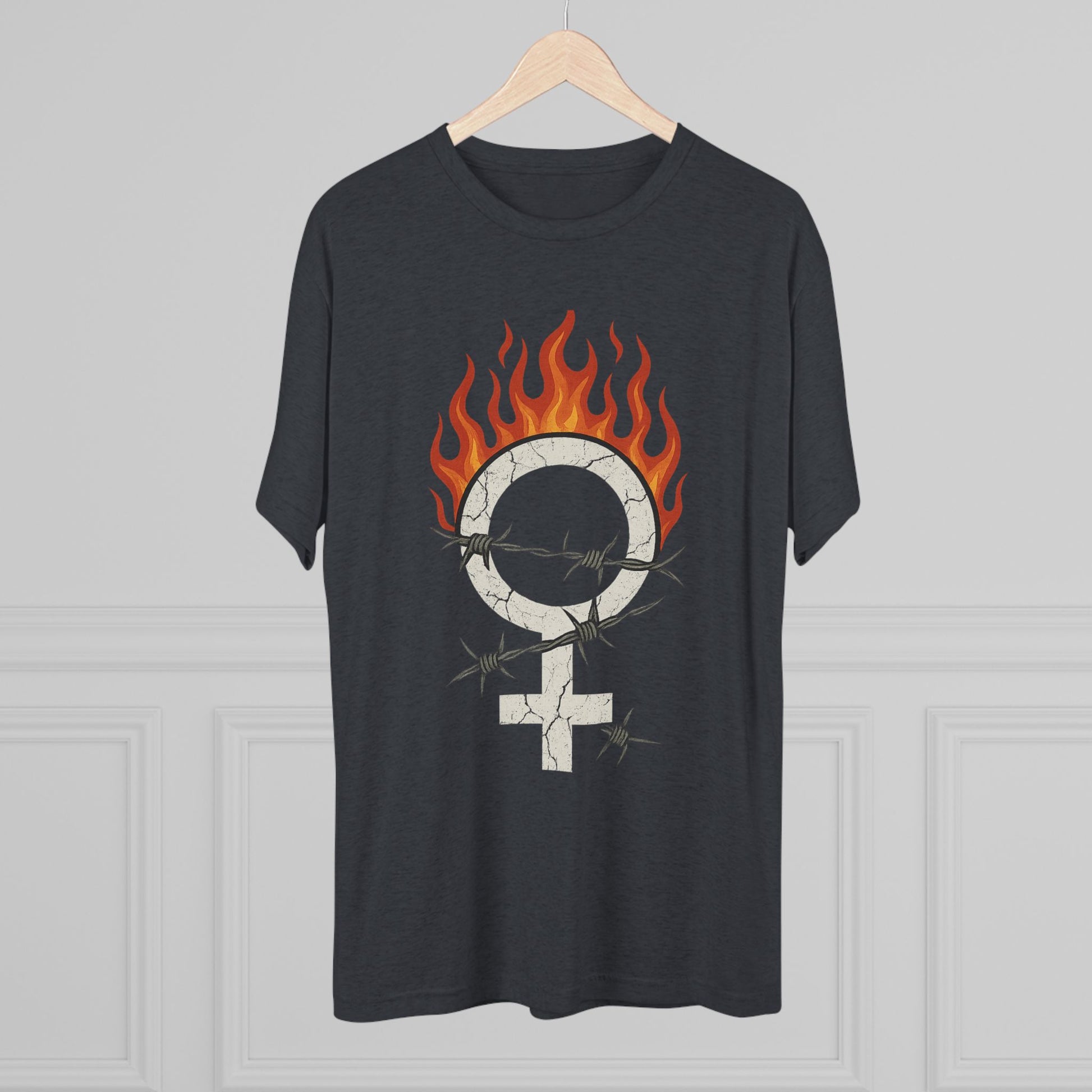 Unleashed Power Women’s Empowerment Graphic Tee – Grunge UNISEX Rebel Aesthetic Bold Feminist Flame Crew Tee, Unisex Shirt, Gender Equality Apparel, Women's Empowerment Gift, Statement T-Shirt, Activism Fashion