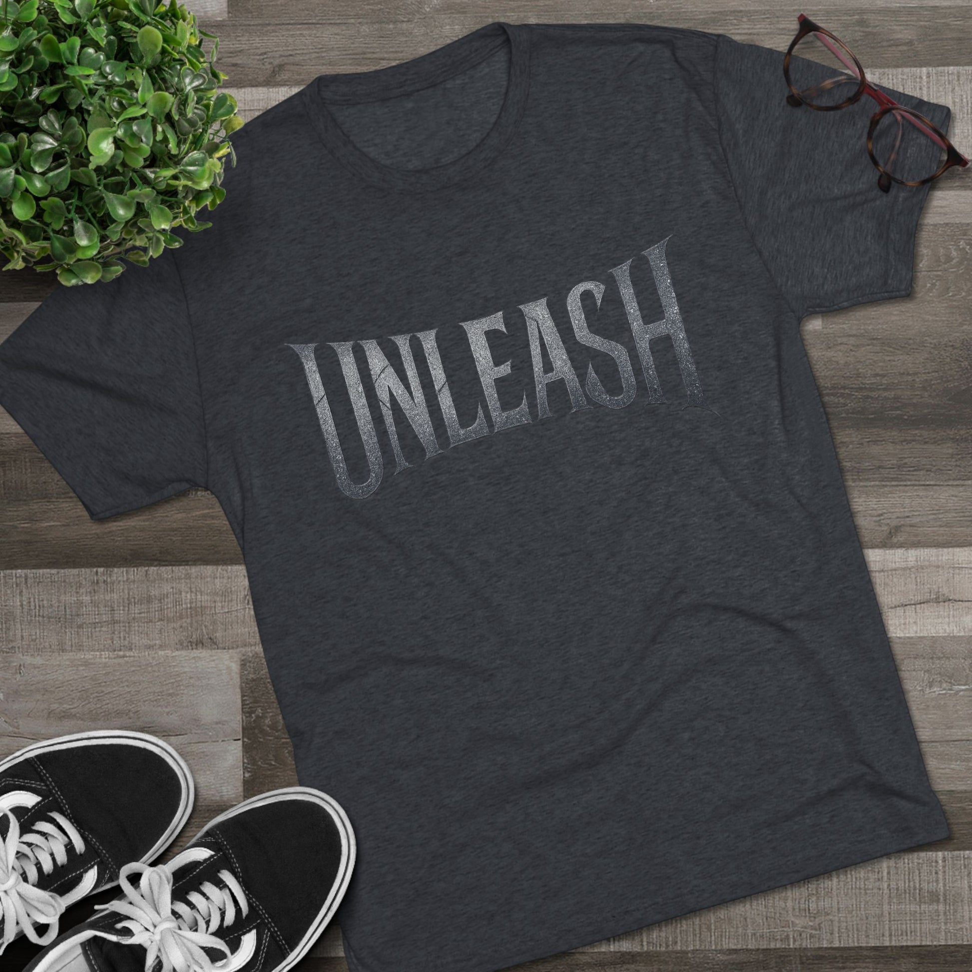 Unleash Empowerment Unisex Tshirt Crew Printed Tee Shirt - Unleash Your Potential, Comfortable Tee, Soft Blend Shirt, Motivational Tee, Gift for Fitness Enthusiast