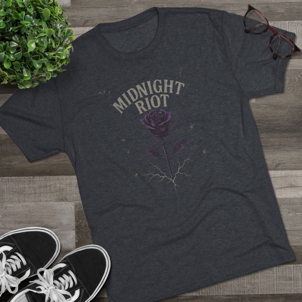 Midnight Riot Unisex Tshirt Crew Printed Tee Shirt Casual Graphic Shirt, Music Festival Top, Gothic Style T-Shirt, Gift for Alternative Fashion