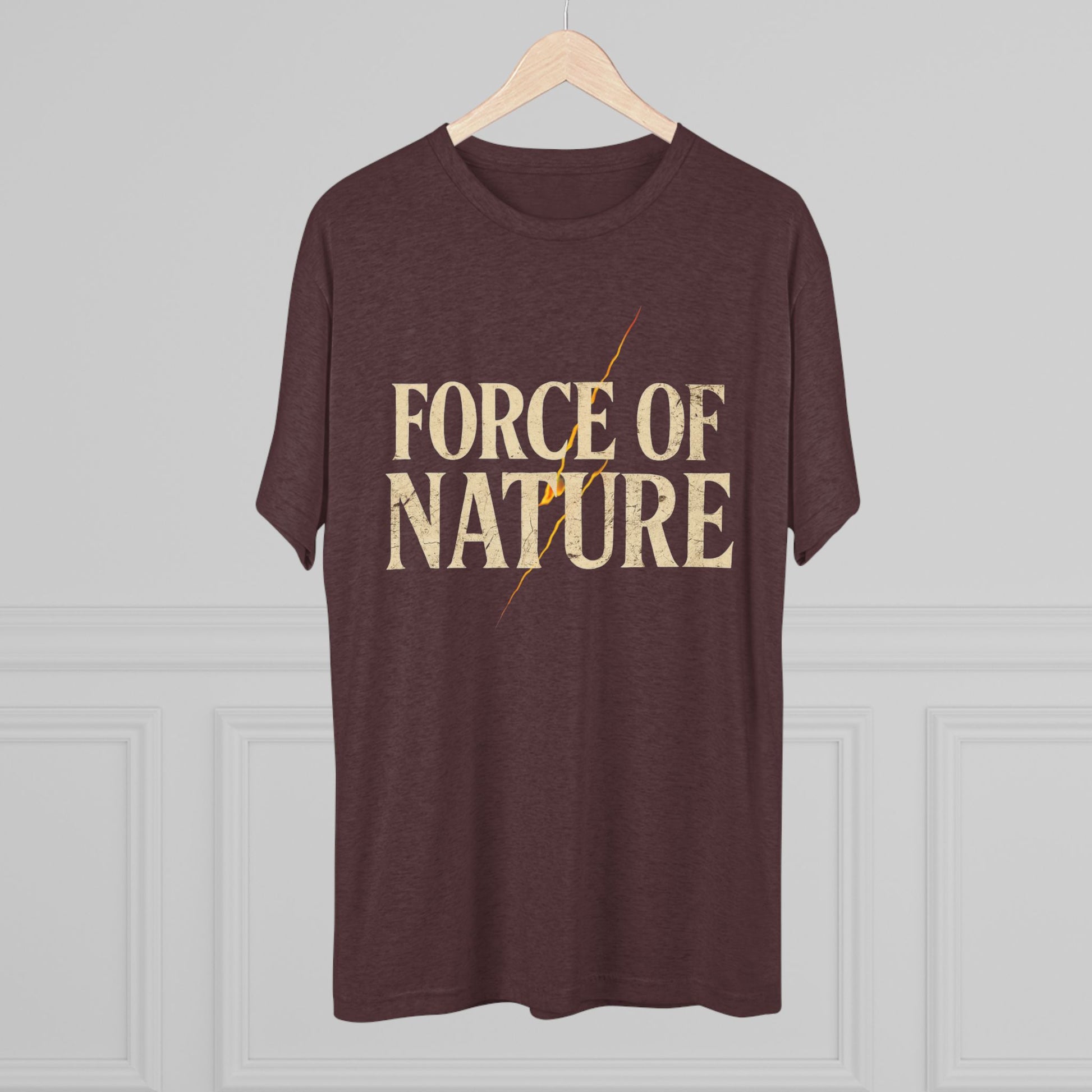 Force of Nature Lighting Bolt Unisex Crew Tee | Eco-Friendly Shirt, Nature Lover Gift, Casual Tee, Outdoor Adventure Wear, Inspirational Apparel