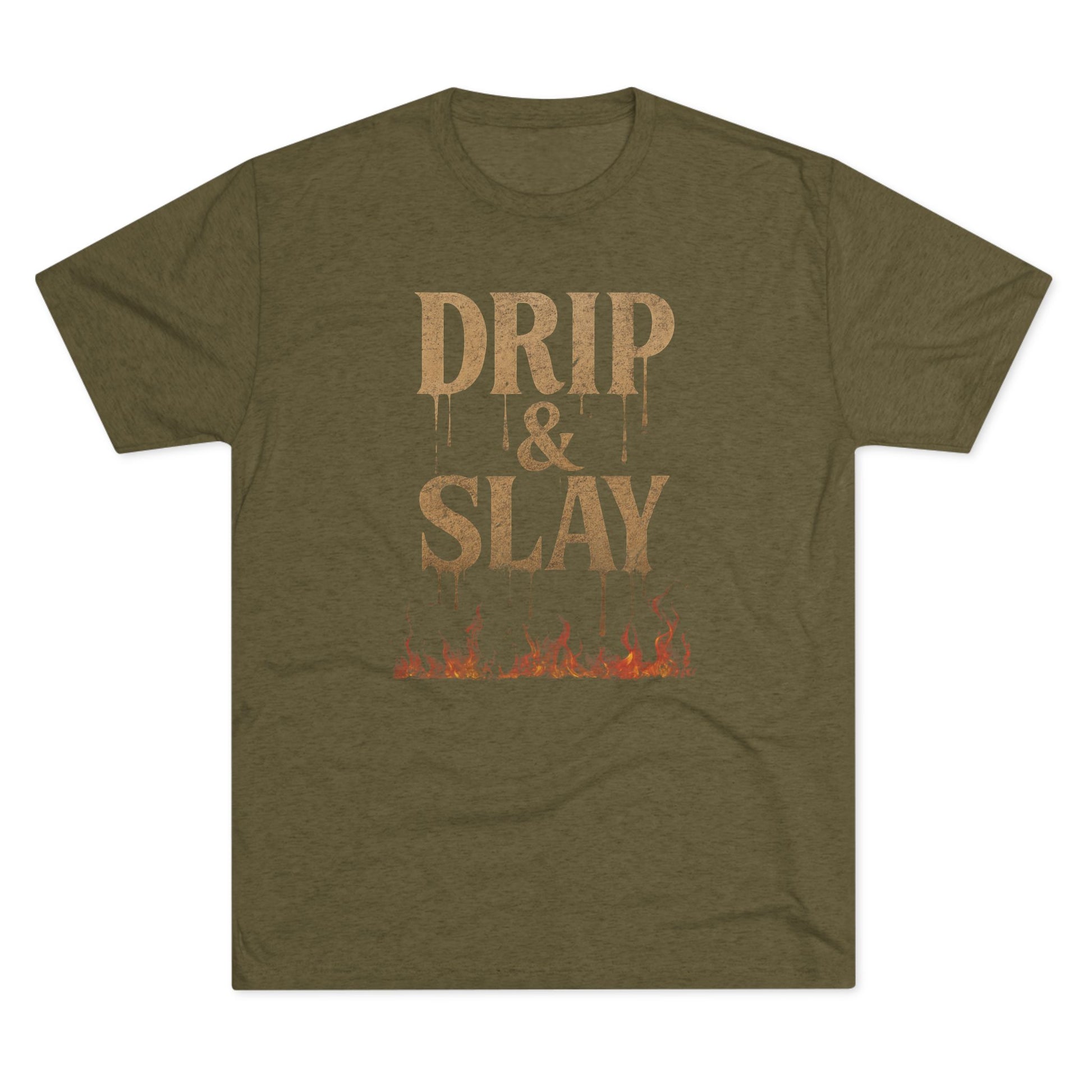 Drip & Slay Fire Unisex Tshirt Crew Printed Tee Shirt - Trendy Style, Graphic Tee, Fashion Statement, Casual Wear, Gift for Her