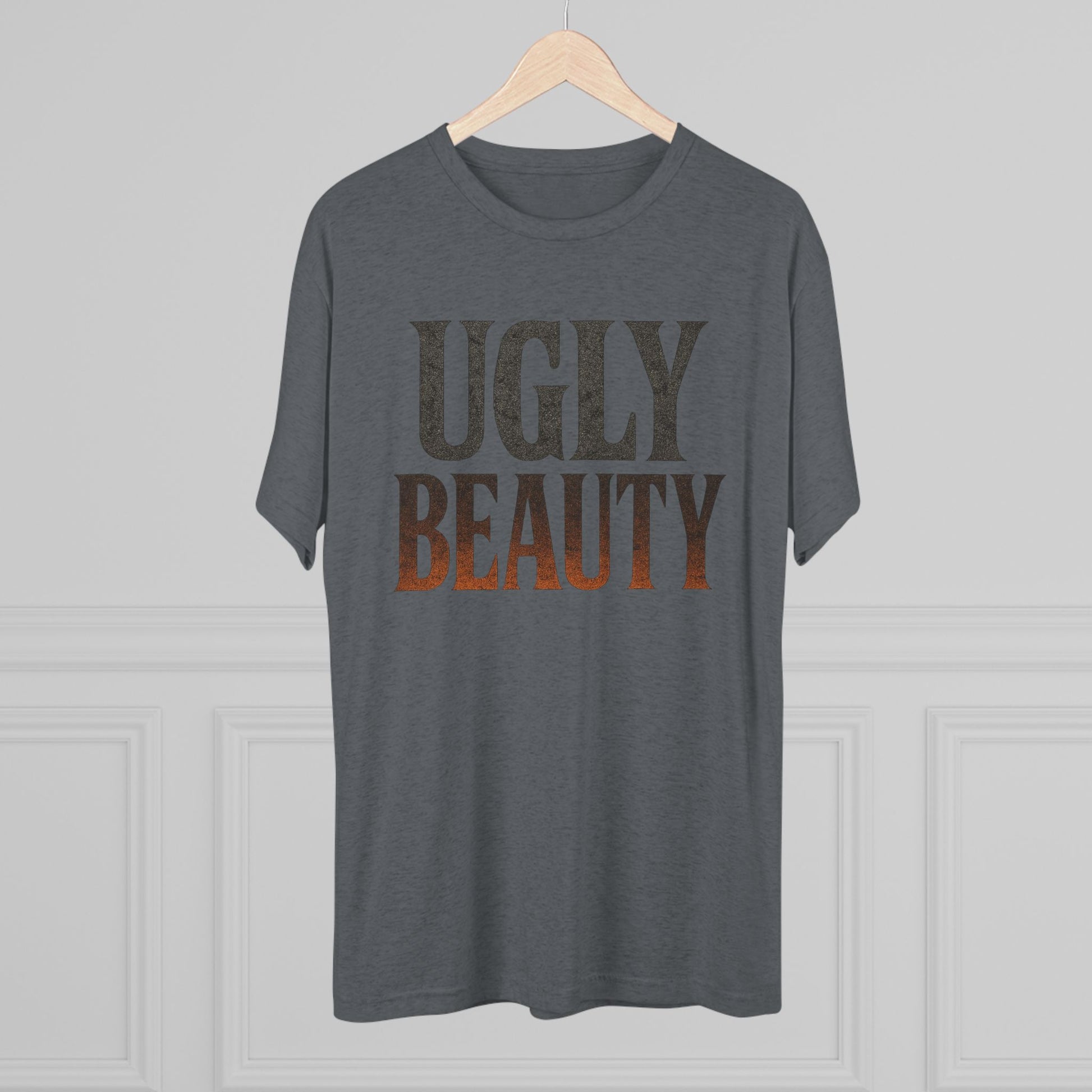 Ugly Beauty Unisex Tri-Blend Crew Tee - "Ugly Beauty" T-Shirt, Casual Wear, Gift for Friends, Statement Clothing, Everyday Fashion, Trendy Apparel