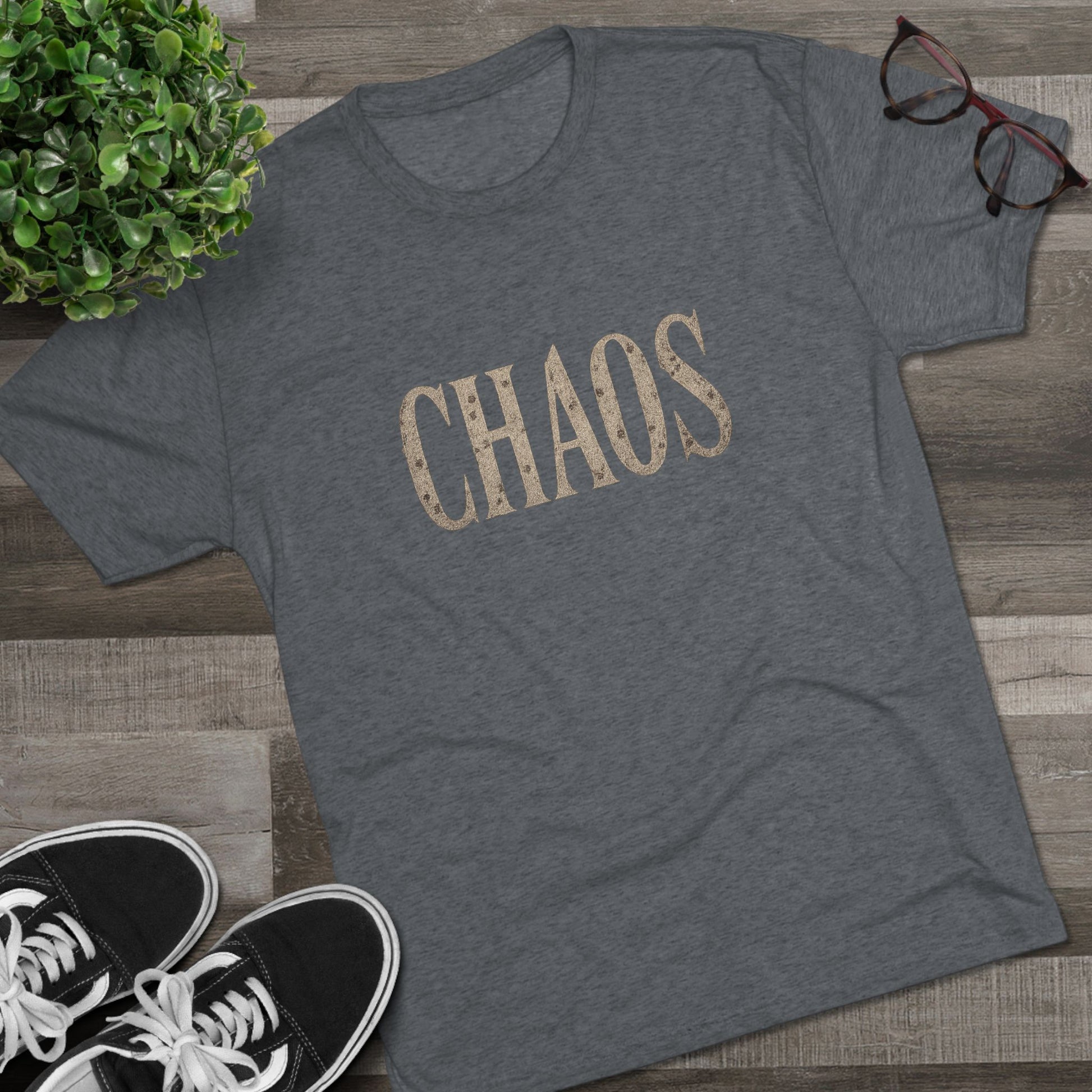 Chaos Unisex Crew Tee - Casual Style, Everyday Wear, Gift for Friends, Fun Fashion Statement, Relaxed Vibes
