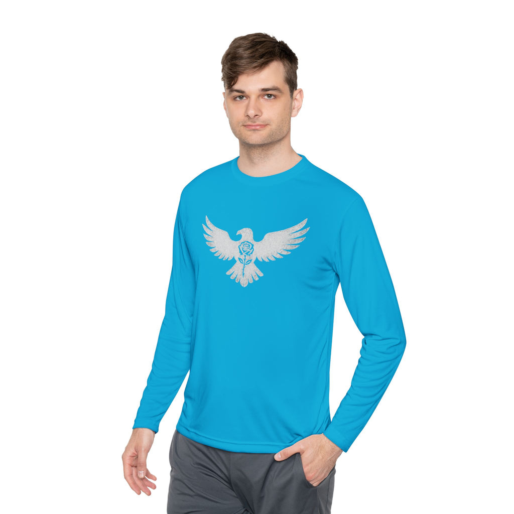 Break Free Empire Phoenix Rose Lightweight Long Sleeve Tee with Eagle Design | Perfect for Nature Lovers, Gifts, Casual Wear, Hiking, and Outdoor Activities
