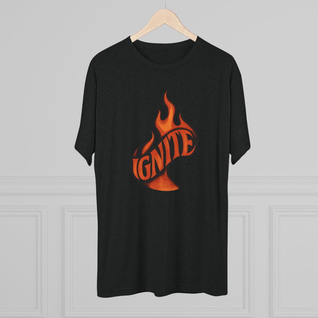 Ignite Unisex Tri-Blend Crew Tee | Casual Streetwear, Gift for Fire Lovers, Motivational T-Shirt, Festival Outfit, Unique Graphic Tee