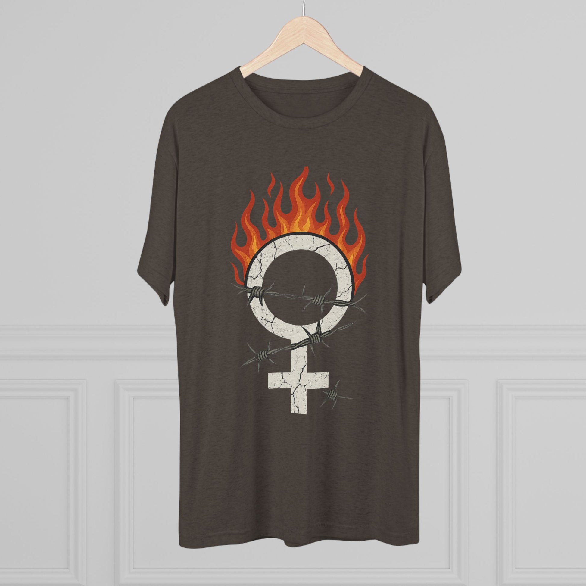 Unleashed Power Women’s Empowerment Graphic Tee – Grunge UNISEX Rebel Aesthetic Bold Feminist Flame Crew Tee, Unisex Shirt, Gender Equality Apparel, Women's Empowerment Gift, Statement T-Shirt, Activism Fashion