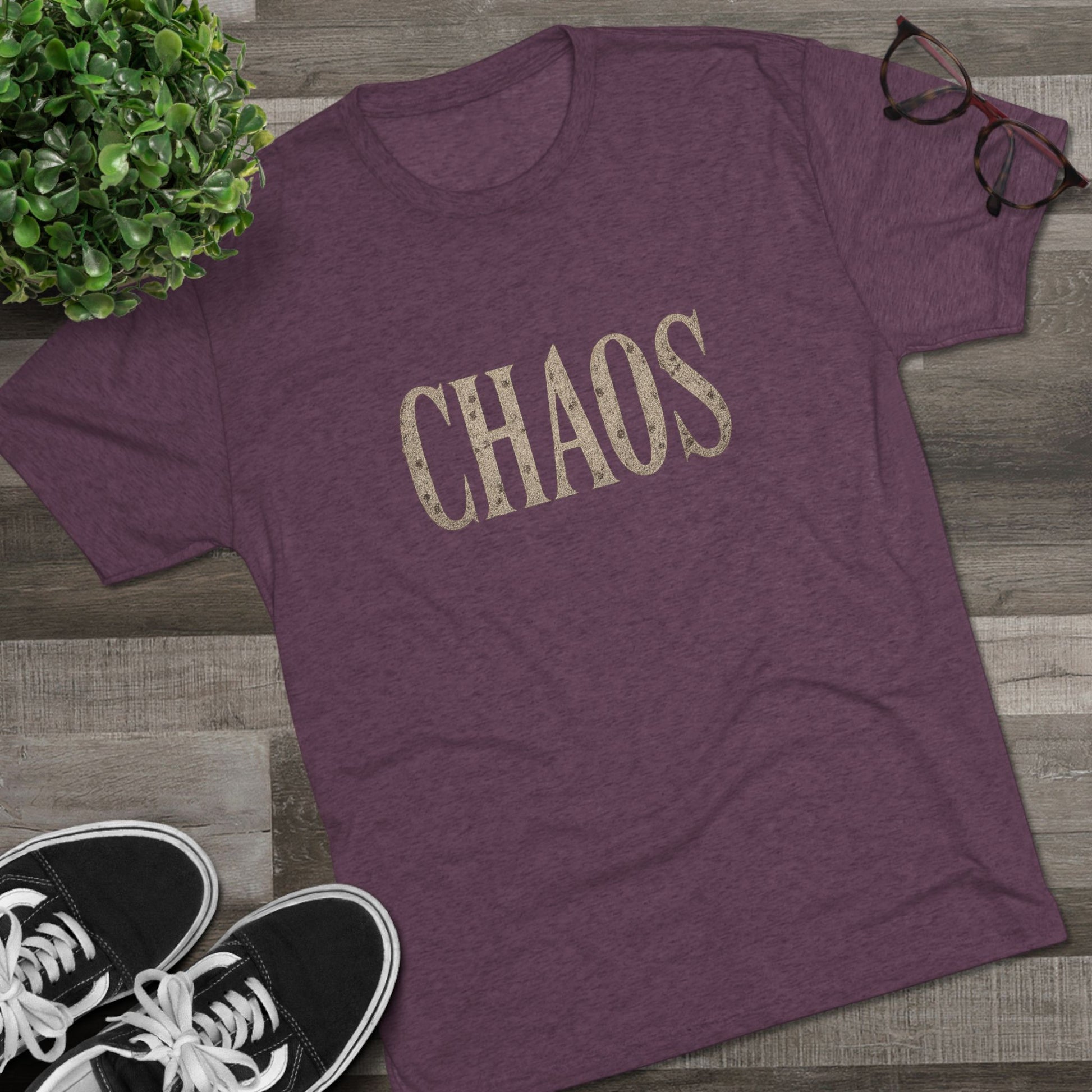 Chaos Unisex Crew Tee - Casual Style, Everyday Wear, Gift for Friends, Fun Fashion Statement, Relaxed Vibes