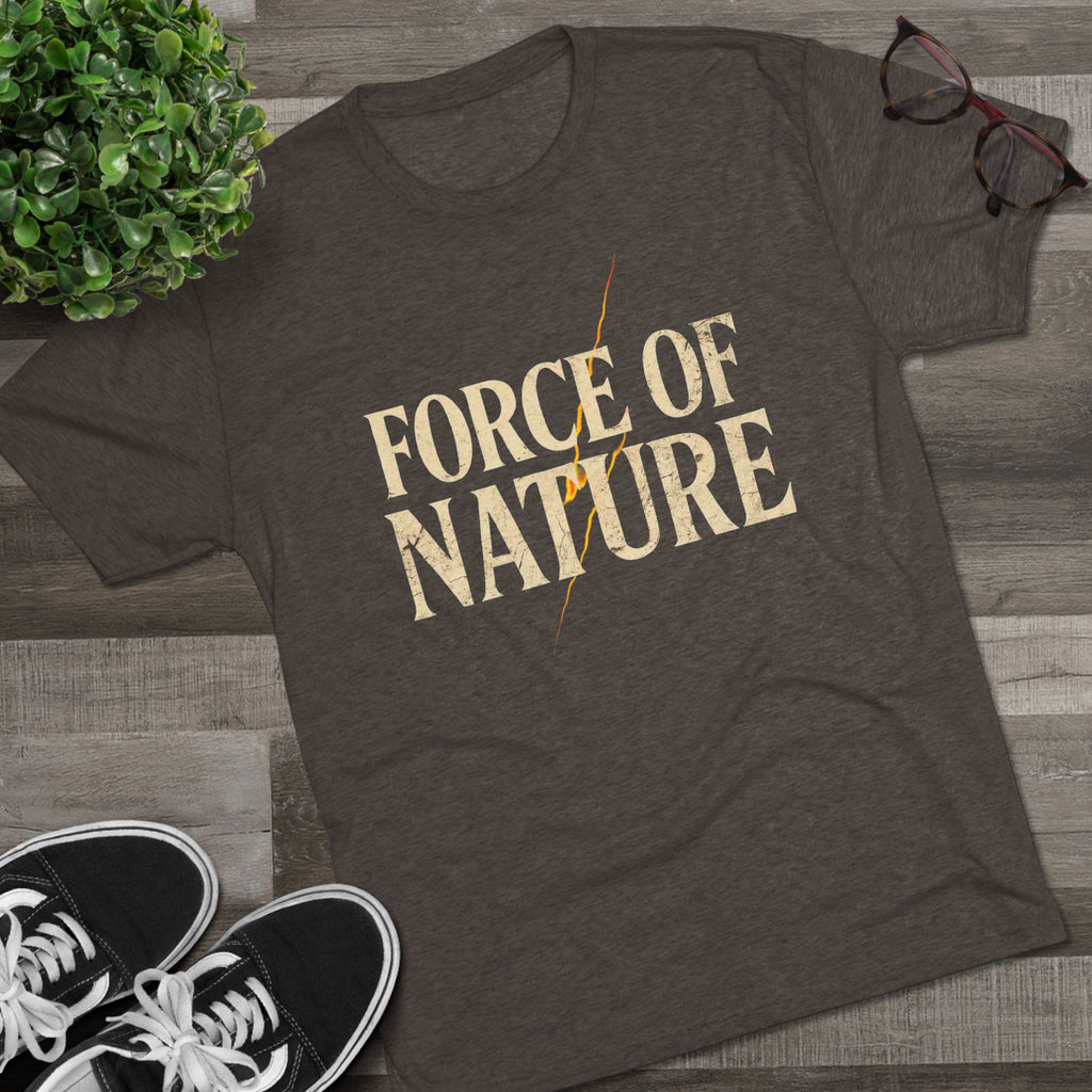 Force of Nature Lighting Bolt Unisex Crew Tee | Eco-Friendly Shirt, Nature Lover Gift, Casual Tee, Outdoor Adventure Wear, Inspirational Apparel