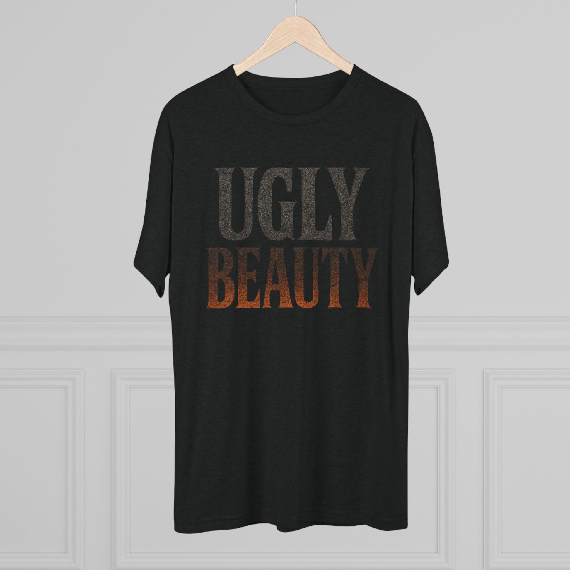 Ugly Beauty Unisex Tri-Blend Crew Tee - "Ugly Beauty" T-Shirt, Casual Wear, Gift for Friends, Statement Clothing, Everyday Fashion, Trendy Apparel
