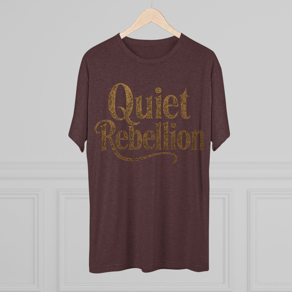 Quiet Rebellion Tri-Blend Unisex Tshirt Crew Printed Tee Shirt, Unisex T-Shirt, Casual Wear, Gift for Rebels, Everyday Comfort, Eco-Friendly Fashion