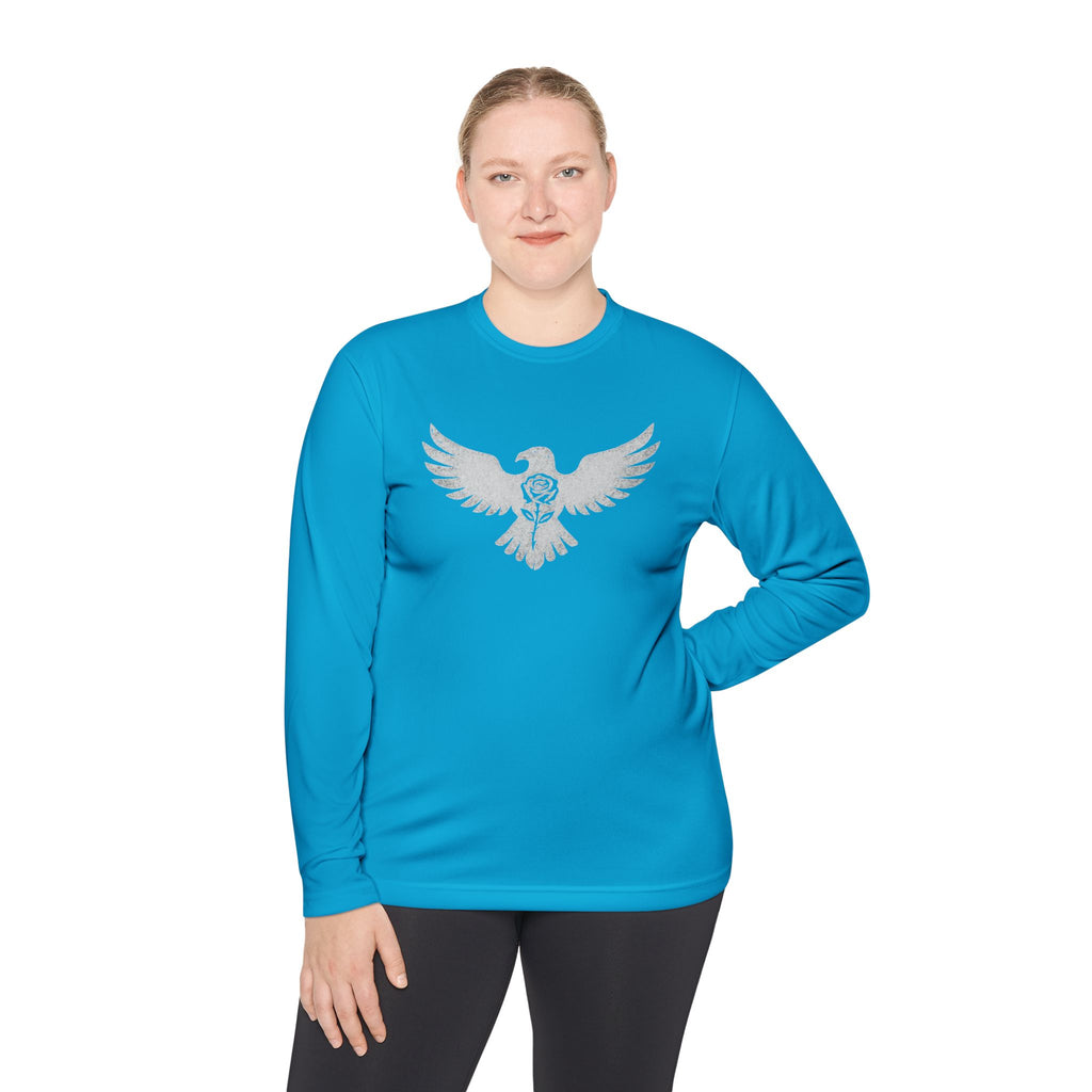 Break Free Empire Phoenix Rose Lightweight Long Sleeve Tee with Eagle Design | Perfect for Nature Lovers, Gifts, Casual Wear, Hiking, and Outdoor Activities