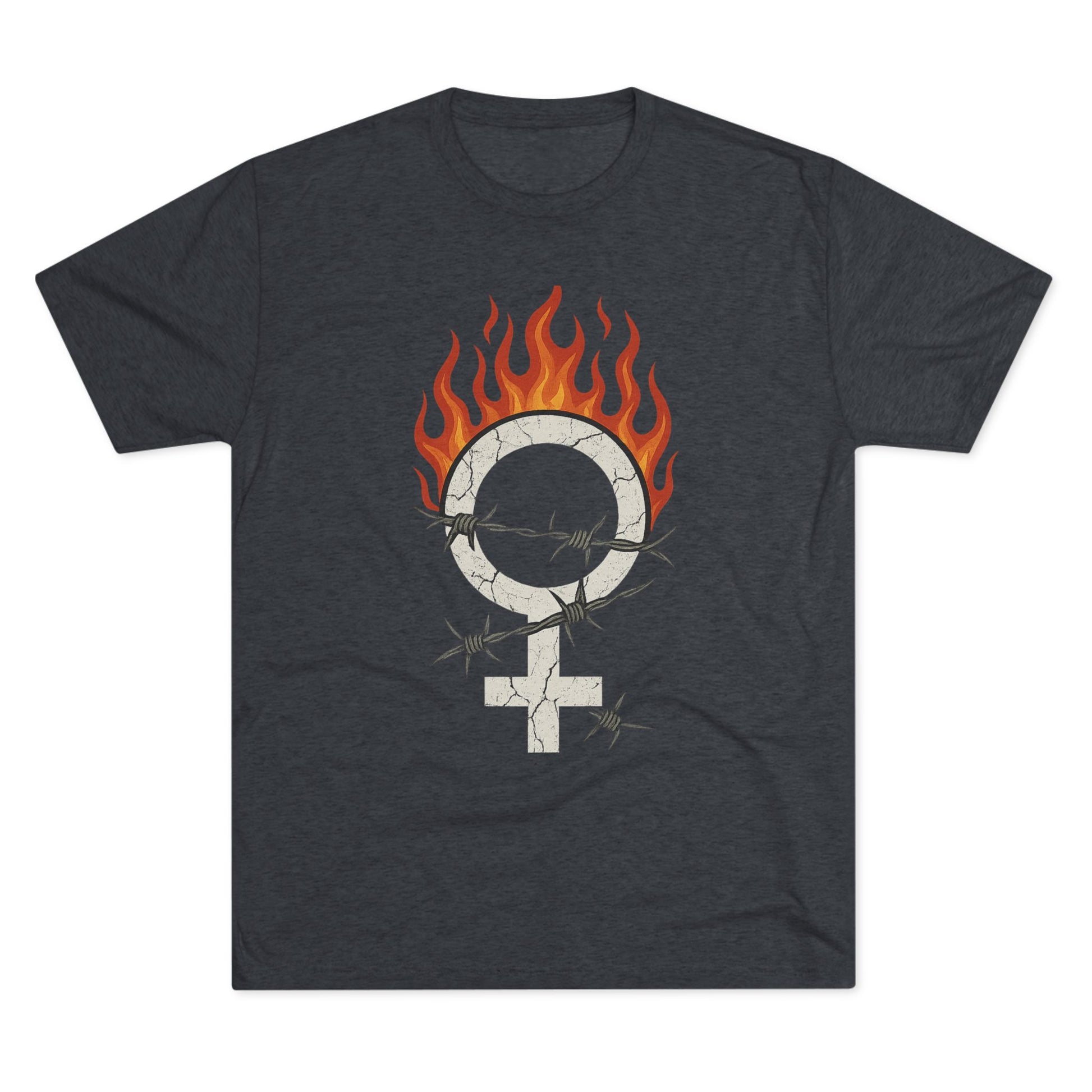 Unleashed Power Women’s Empowerment Graphic Tee – Grunge UNISEX Rebel Aesthetic Bold Feminist Flame Crew Tee, Unisex Shirt, Gender Equality Apparel, Women's Empowerment Gift, Statement T-Shirt, Activism Fashion