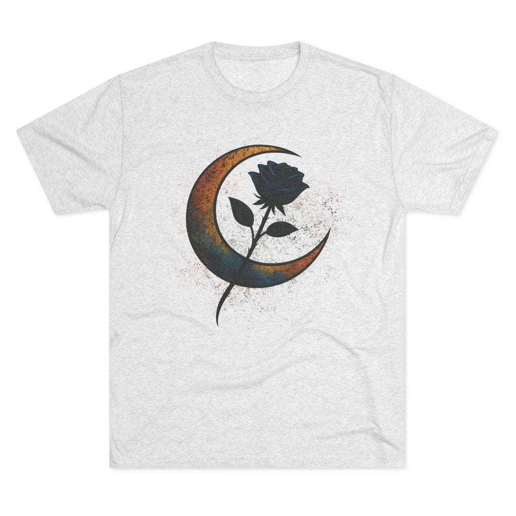 Moonlit Rebellion Unisex Tri-Blend Crew Tee Graphic Printed Tee Shirt