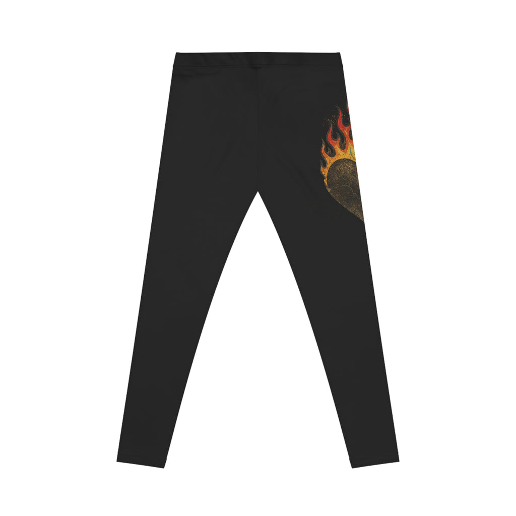 Heartburned Stretchy Leggings, Yoga Pants, Activewear, Fitness Leggings, Casual Wear, Gift for Her
