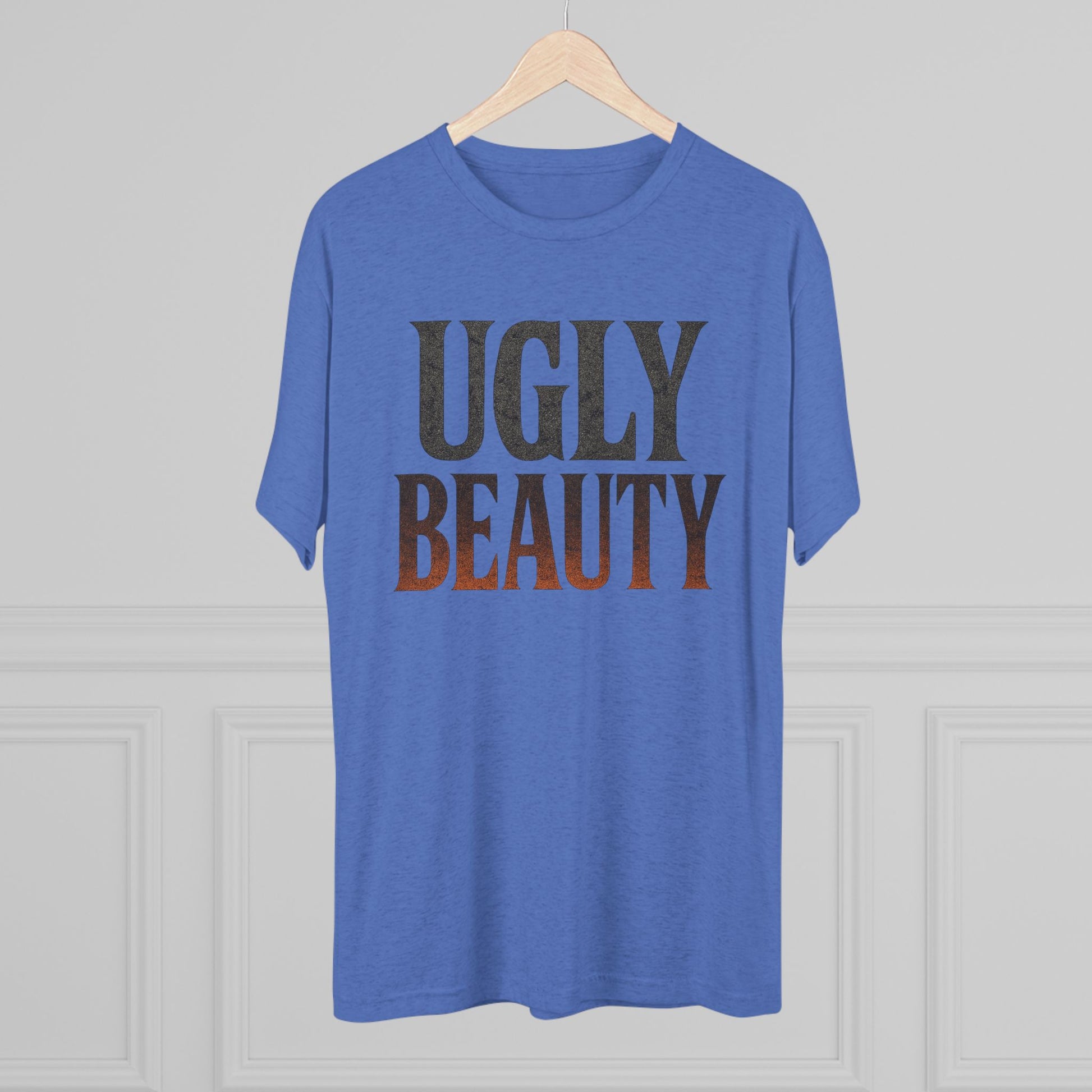 Ugly Beauty Unisex Tri-Blend Crew Tee - "Ugly Beauty" T-Shirt, Casual Wear, Gift for Friends, Statement Clothing, Everyday Fashion, Trendy Apparel