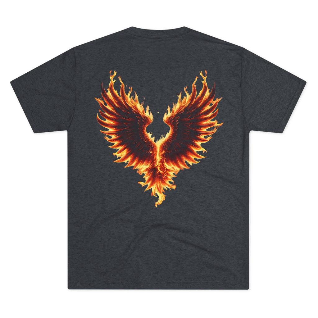 Handle with Care Flammable Phoenix Tee - Unisex Tri-Blend Crew Shirt, Fire Symbol T-Shirt, Graphic Tee, Casual Wear, Unique Gift for Fire Lovers
