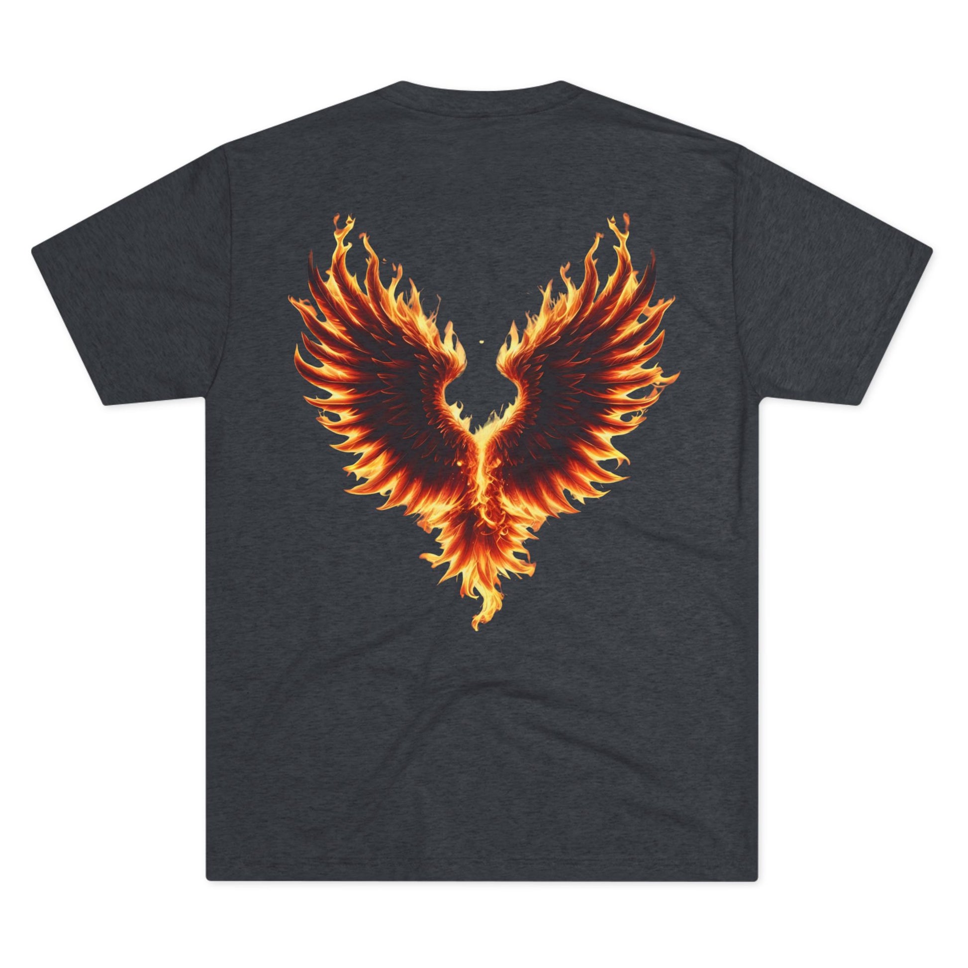 Handle with Care Flammable Phoenix Tee - Unisex Tri-Blend Crew Shirt, Fire Symbol T-Shirt, Graphic Tee, Casual Wear, Unique Gift for Fire Lovers