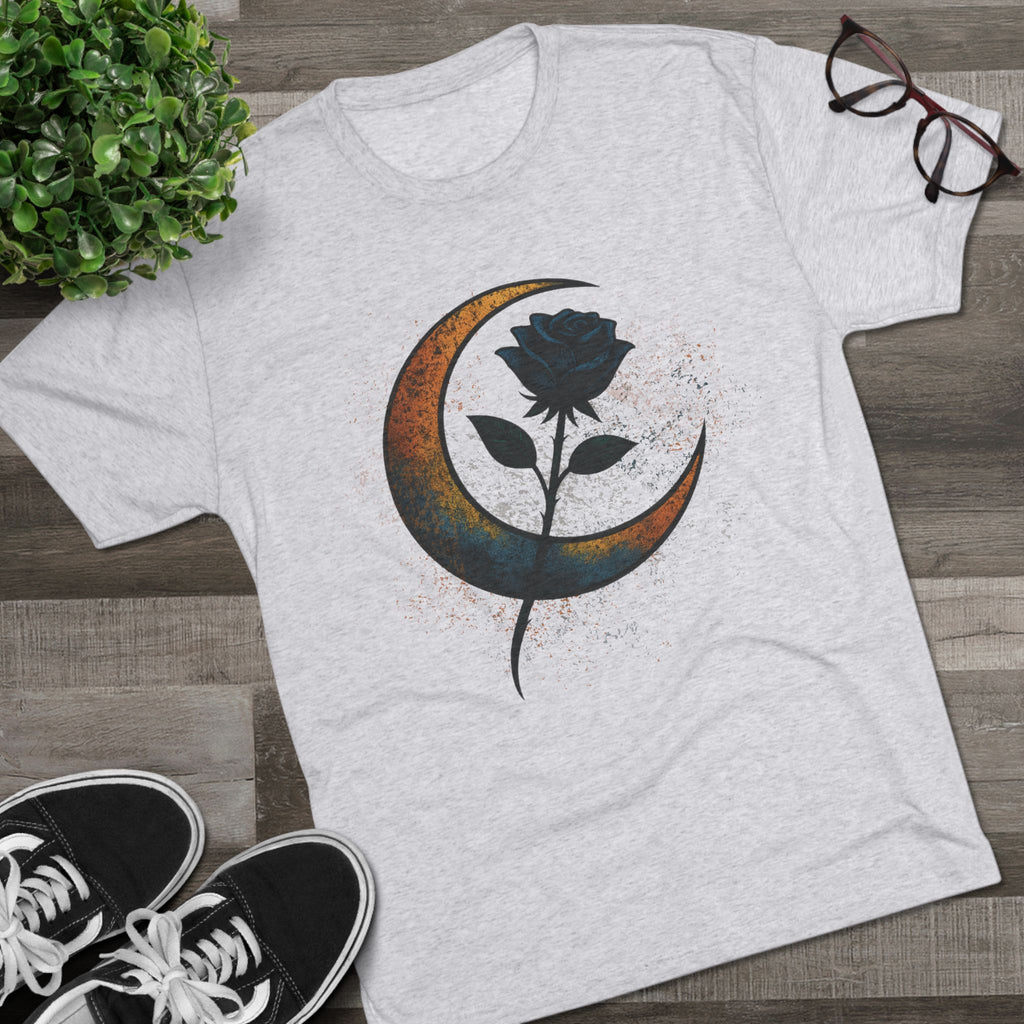 Moonlit Rebellion Unisex Tri-Blend Crew Tee Graphic Printed Tee Shirt