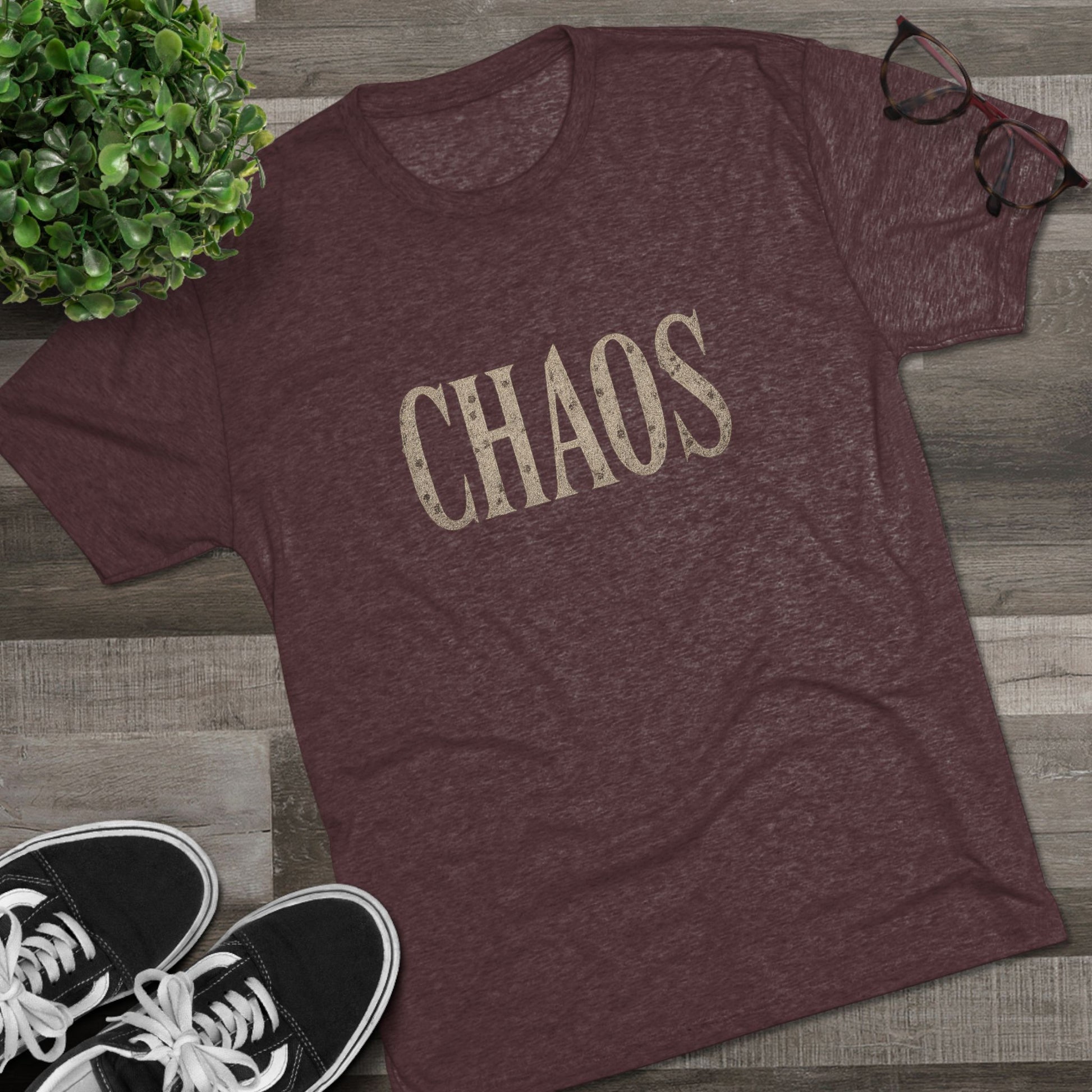 Chaos Unisex Crew Tee - Casual Style, Everyday Wear, Gift for Friends, Fun Fashion Statement, Relaxed Vibes
