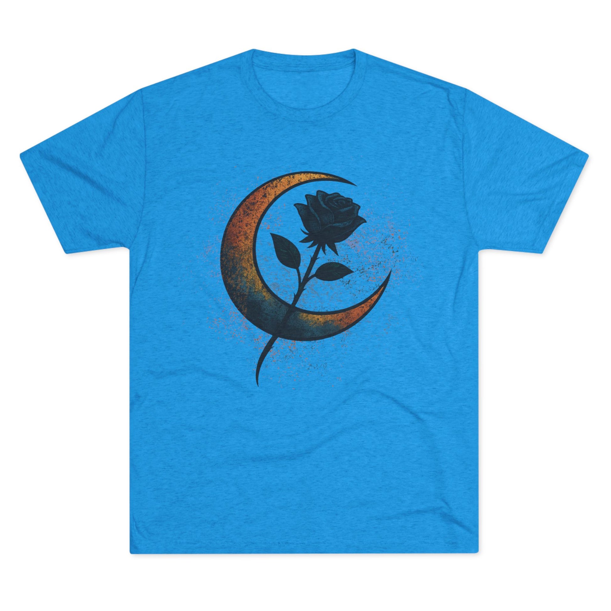 Moonlit Rebellion Unisex Tri-Blend Crew Tee Graphic Printed Tee Shirt