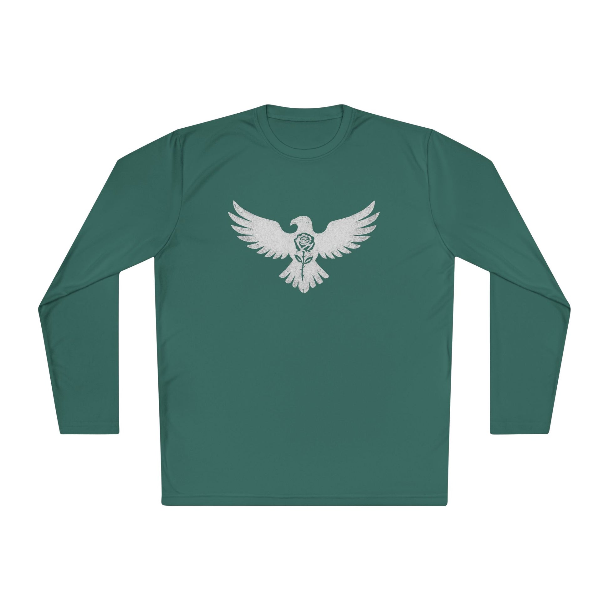 Break Free Empire Phoenix Rose Lightweight Long Sleeve Tee with Eagle Design | Perfect for Nature Lovers, Gifts, Casual Wear, Hiking, and Outdoor Activities