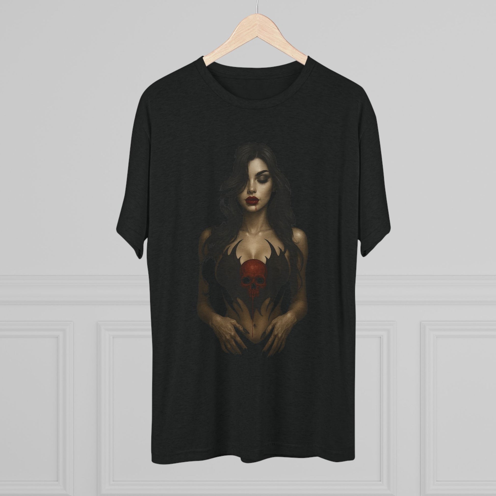 Wicked Stillness Graphic Tee – Wicked Stillness | Women’s Edgy Tri-Blend Shirt, Artistic Crew Shirt, Unique Gift for Her, Alternative Fashion, Dark Aesthetic Top