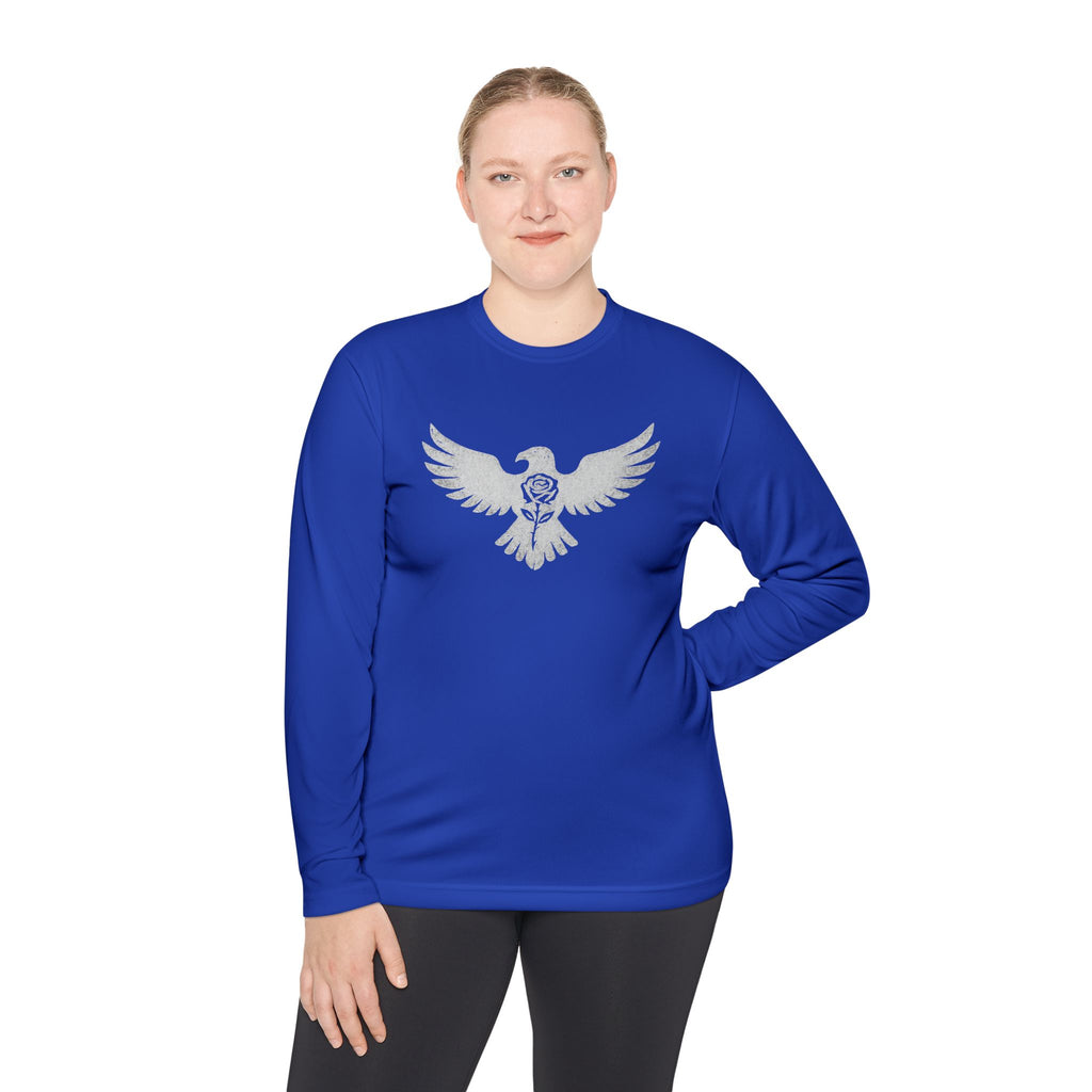 Break Free Empire Phoenix Rose Lightweight Long Sleeve Tee with Eagle Design | Perfect for Nature Lovers, Gifts, Casual Wear, Hiking, and Outdoor Activities