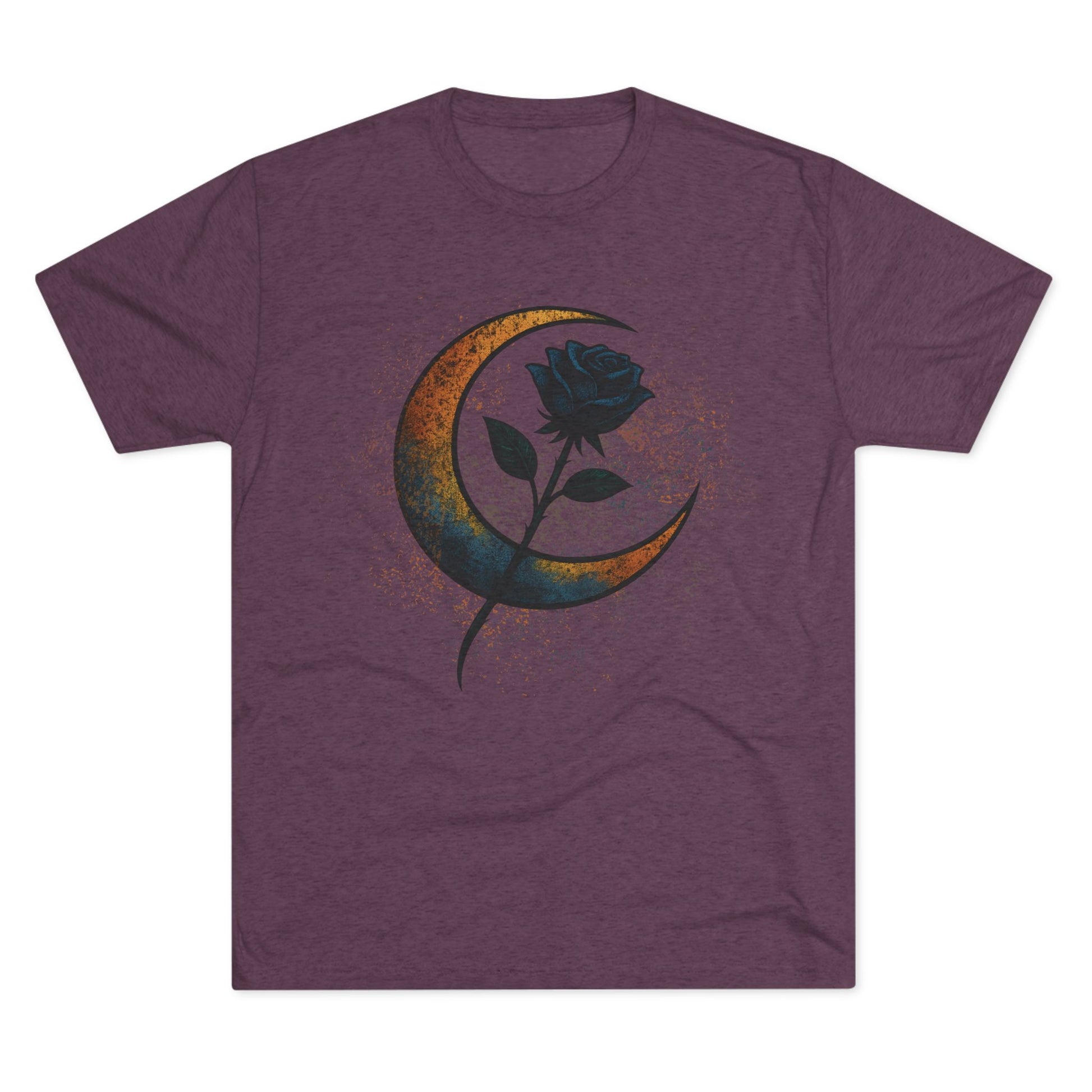 Moonlit Rebellion Unisex Tri-Blend Crew Tee Graphic Printed Tee Shirt