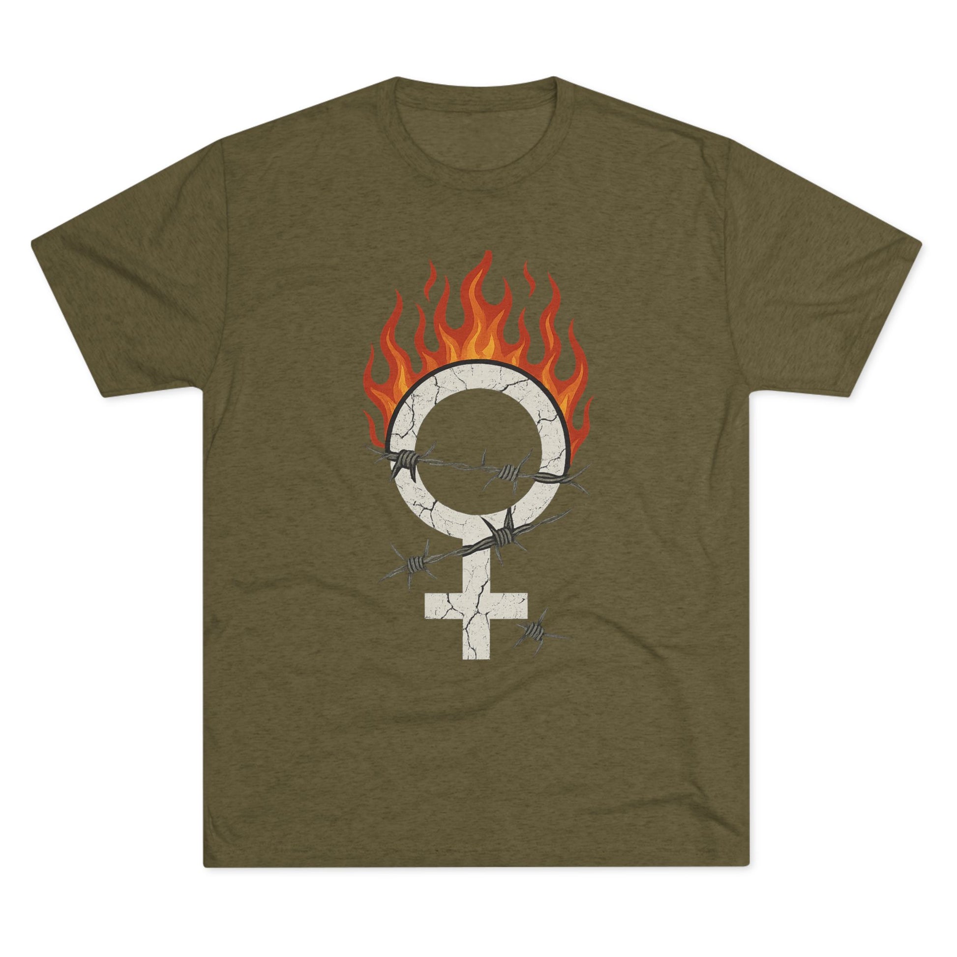Unleashed Power Women’s Empowerment Graphic Tee – Grunge UNISEX Rebel Aesthetic Bold Feminist Flame Crew Tee, Unisex Shirt, Gender Equality Apparel, Women's Empowerment Gift, Statement T-Shirt, Activism Fashion