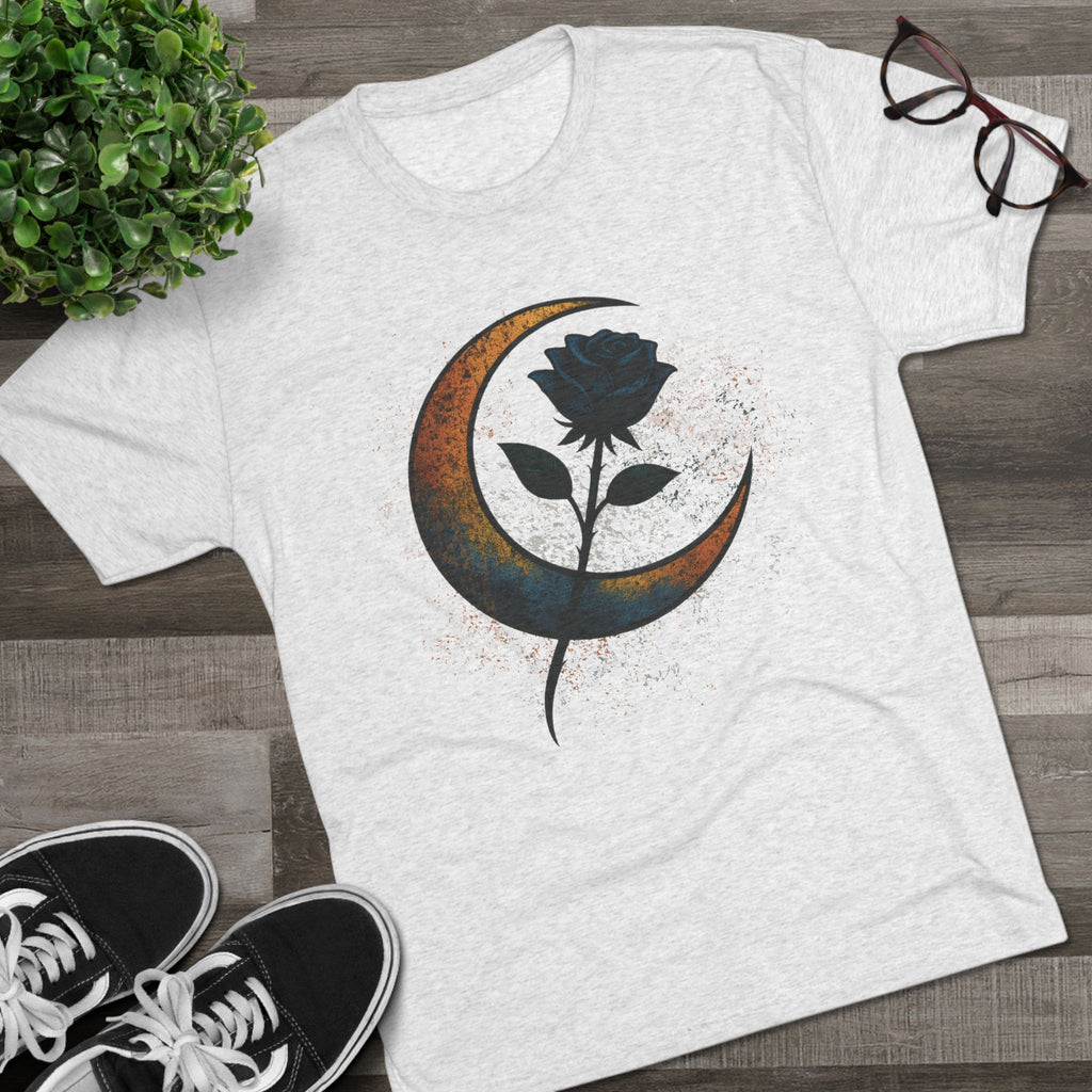 Moonlit Rebellion Unisex Tri-Blend Crew Tee Graphic Printed Tee Shirt