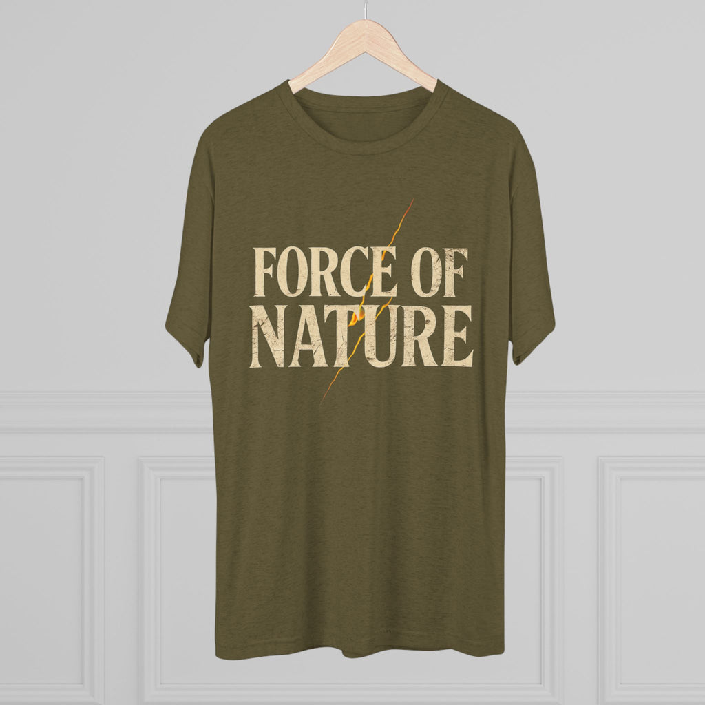 Force of Nature Lighting Bolt Unisex Crew Tee | Eco-Friendly Shirt, Nature Lover Gift, Casual Tee, Outdoor Adventure Wear, Inspirational Apparel