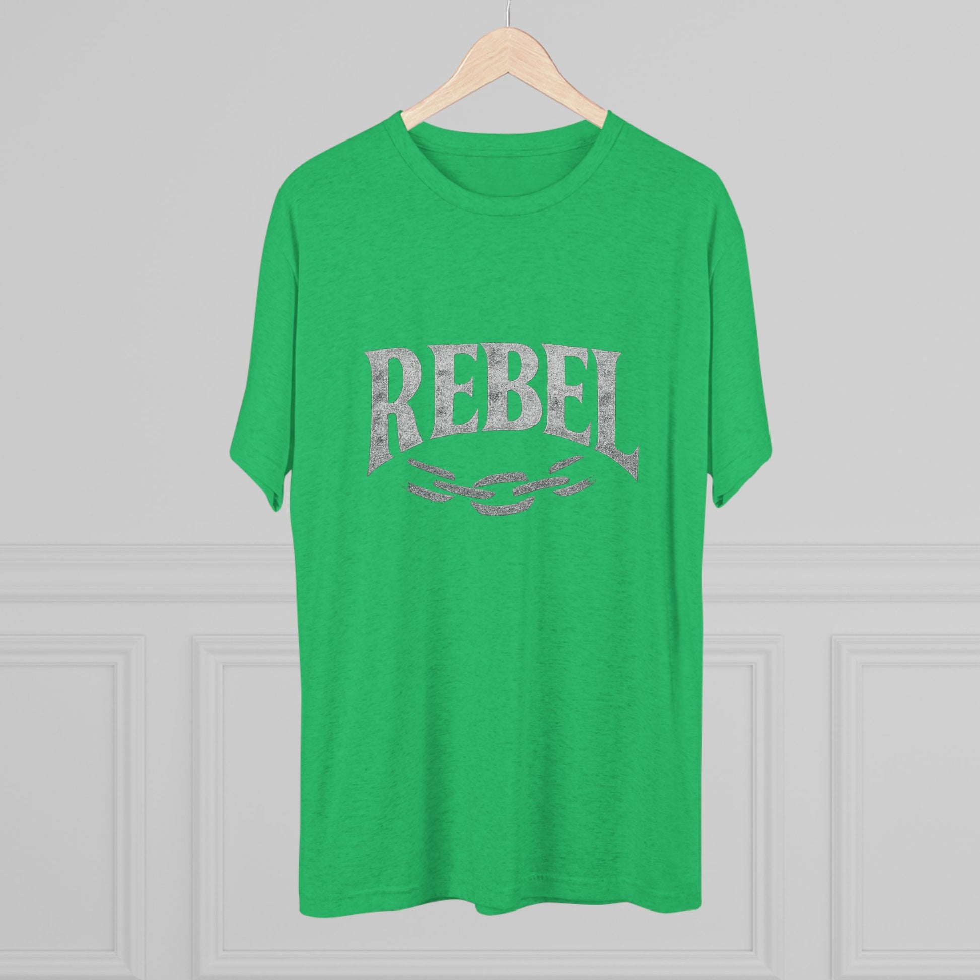 Rebel UnisexUnisex Tee Tri-Blend Printed Tee Shirt, Vintage Style Shirt, Graphic Tee for Men and Women, Casual Wear, Gift for Music Lovers, Statement Shirt