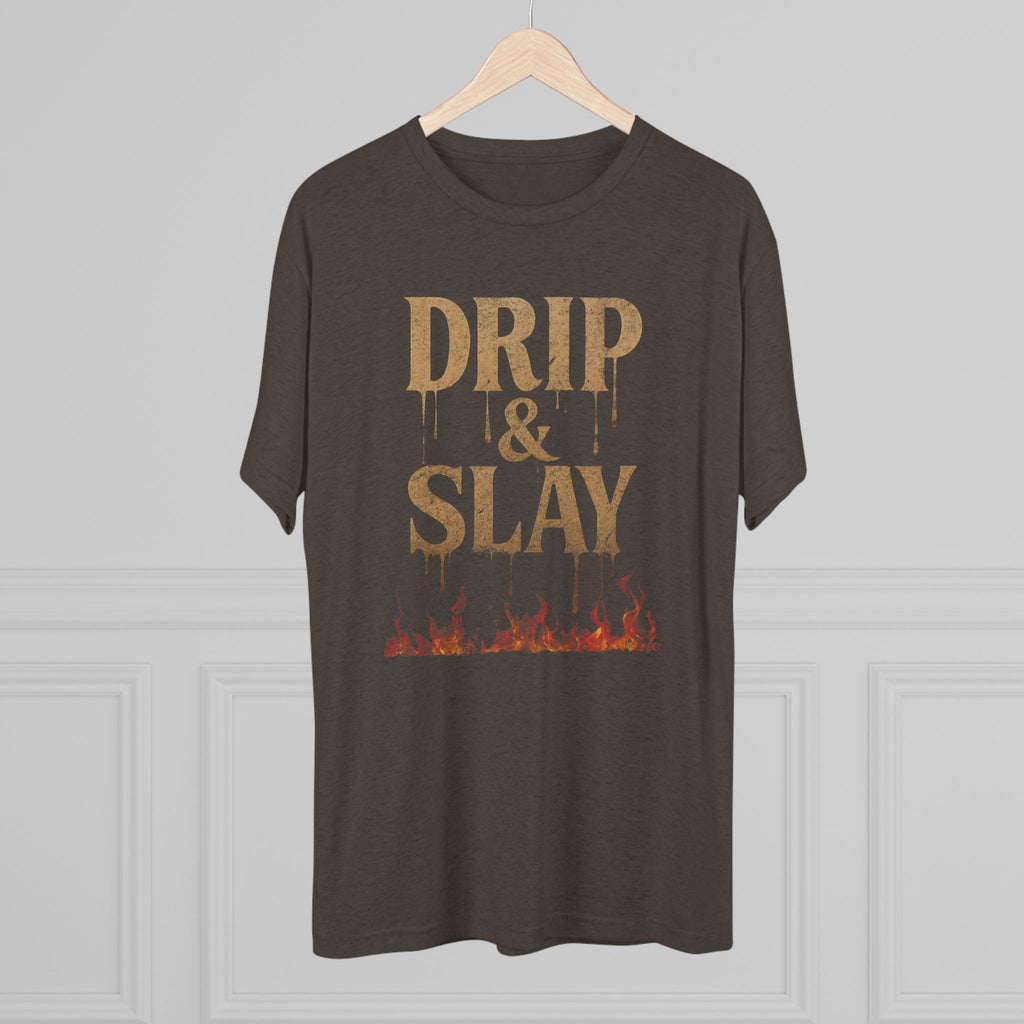 Drip & Slay Fire Unisex Tshirt Crew Printed Tee Shirt - Trendy Style, Graphic Tee, Fashion Statement, Casual Wear, Gift for Her