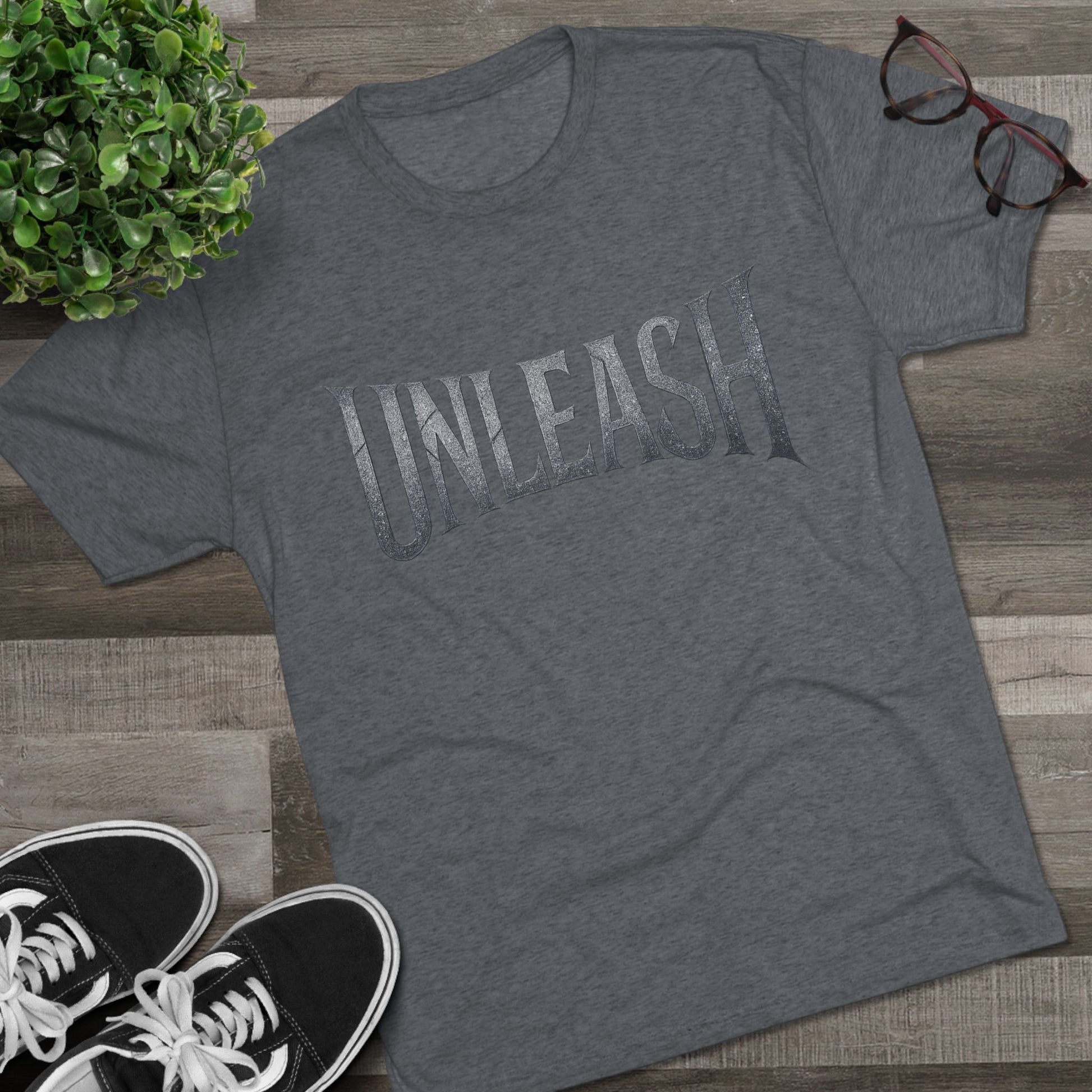 Unleash Empowerment Unisex Tshirt Crew Printed Tee Shirt - Unleash Your Potential, Comfortable Tee, Soft Blend Shirt, Motivational Tee, Gift for Fitness Enthusiast