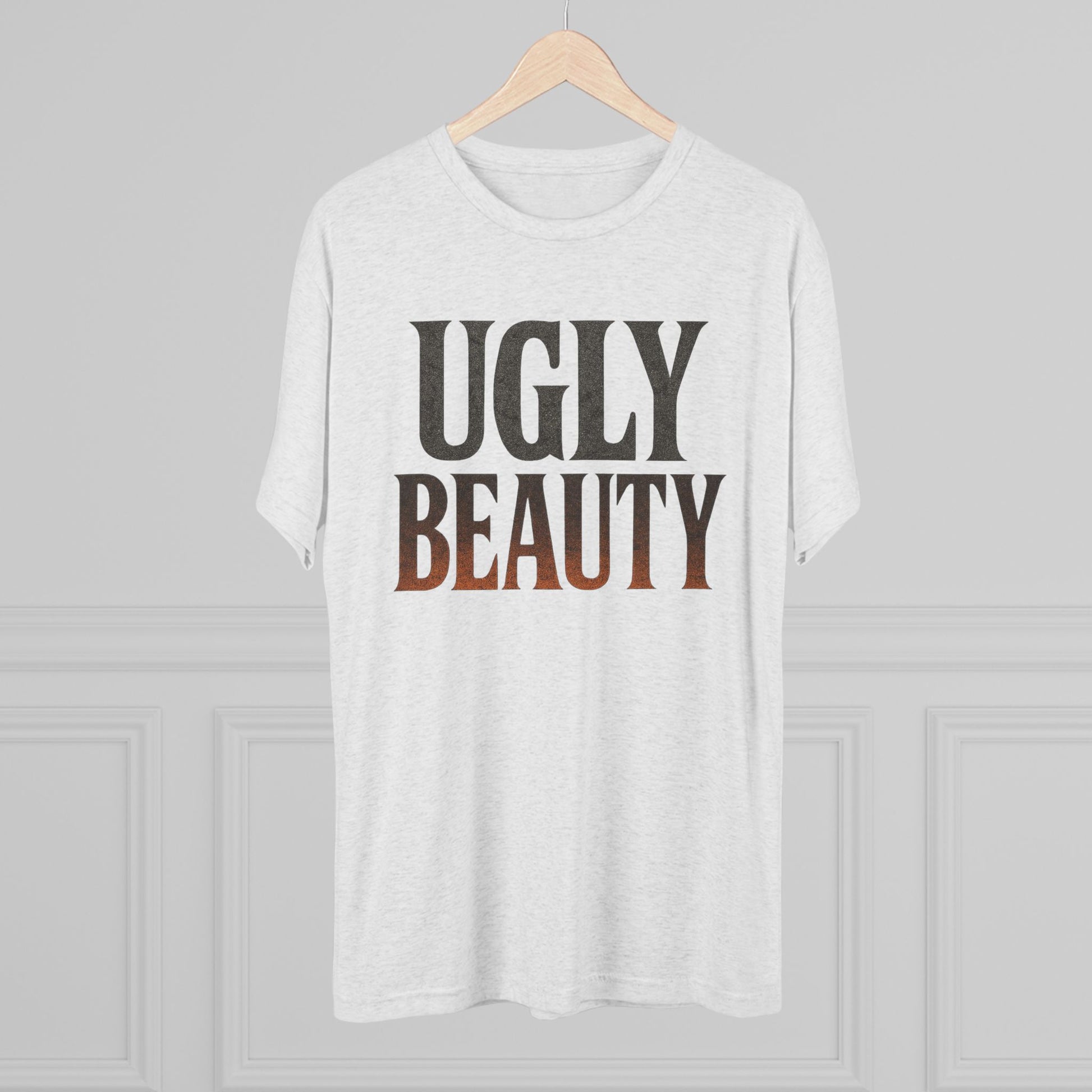 Ugly Beauty Unisex Tri-Blend Crew Tee - "Ugly Beauty" T-Shirt, Casual Wear, Gift for Friends, Statement Clothing, Everyday Fashion, Trendy Apparel
