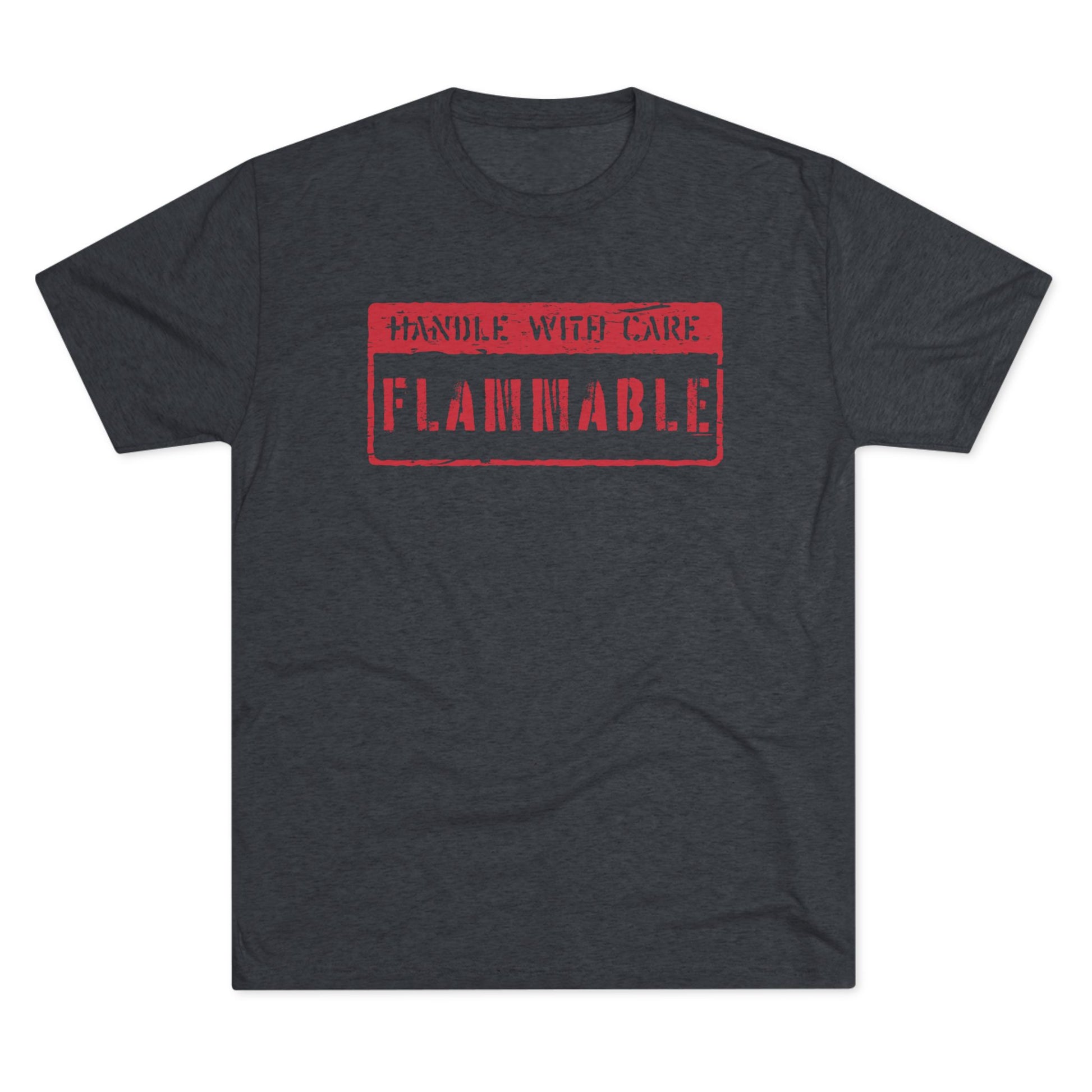 Handle with Care Flammable Phoenix Tee - Unisex Tri-Blend Crew Shirt, Fire Symbol T-Shirt, Graphic Tee, Casual Wear, Unique Gift for Fire Lovers