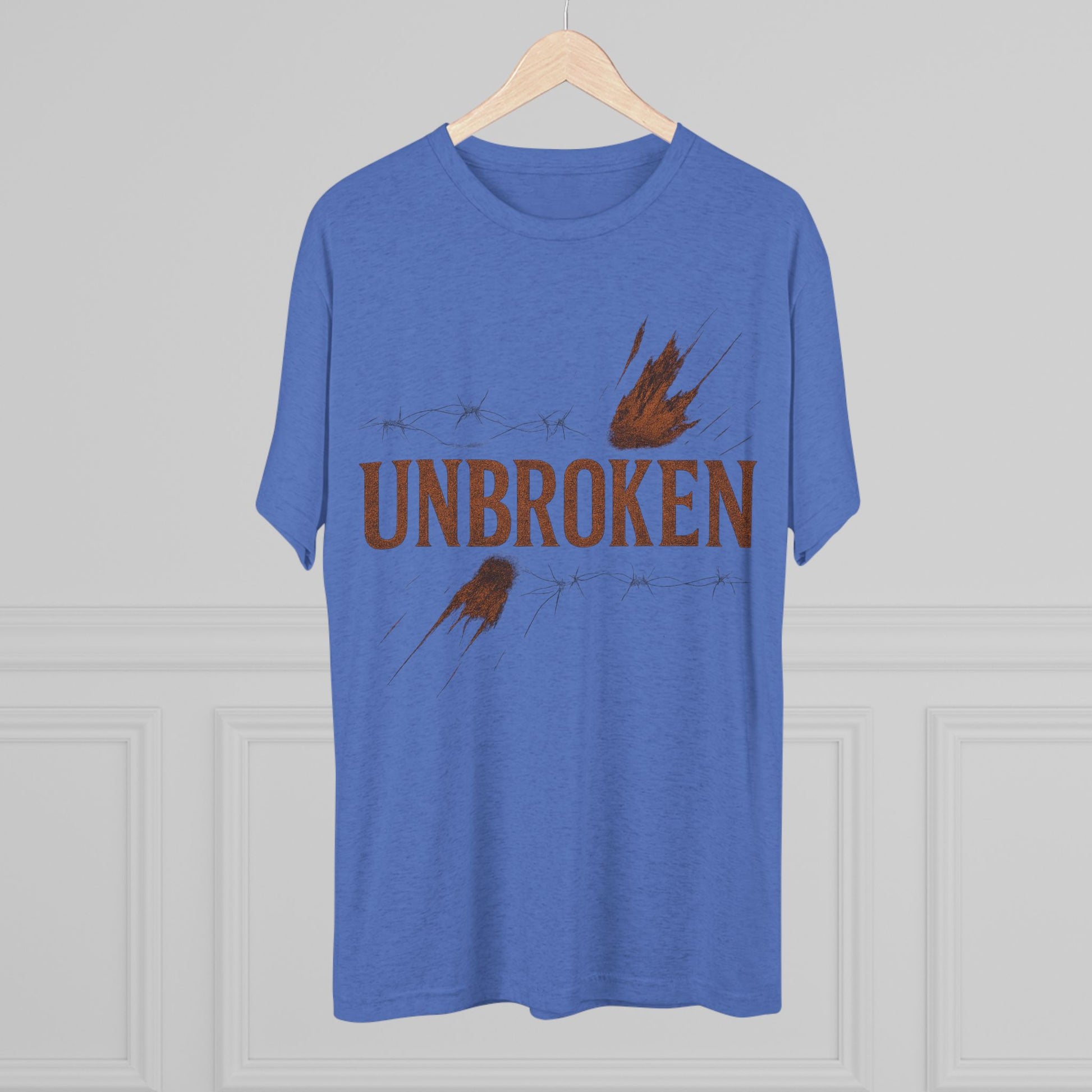 Unbroken Unisex Tri-Blend Crew Tee - 'Unbroken' Inspirational Tee, Motivational Shirt for Fitness Lovers, Casual Wear, Gift for Encouragement