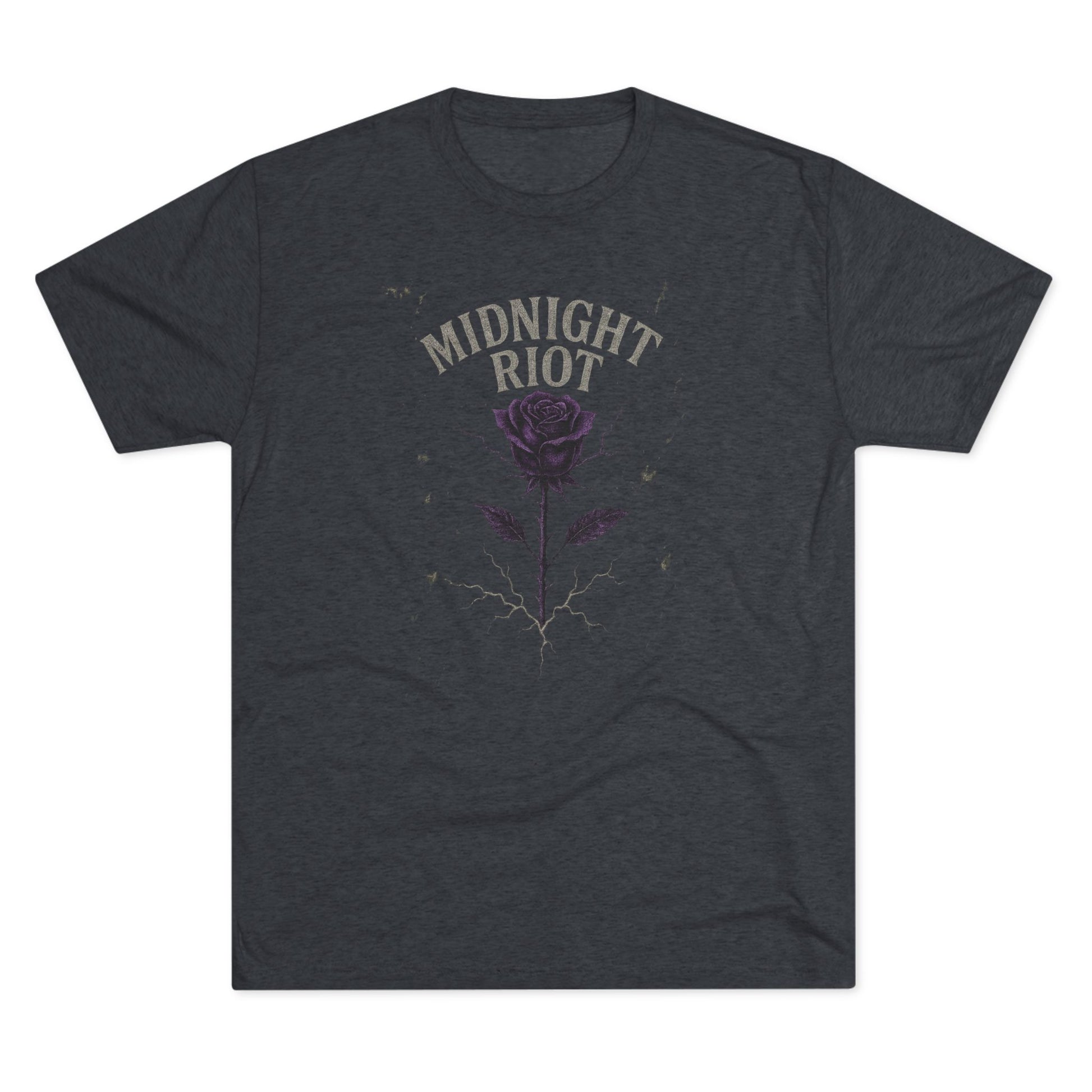 Midnight Riot Unisex Crew Tee, Casual Graphic Shirt, Music Festival Top, Gothic Style T-Shirt, Gift for Alternative Fashion