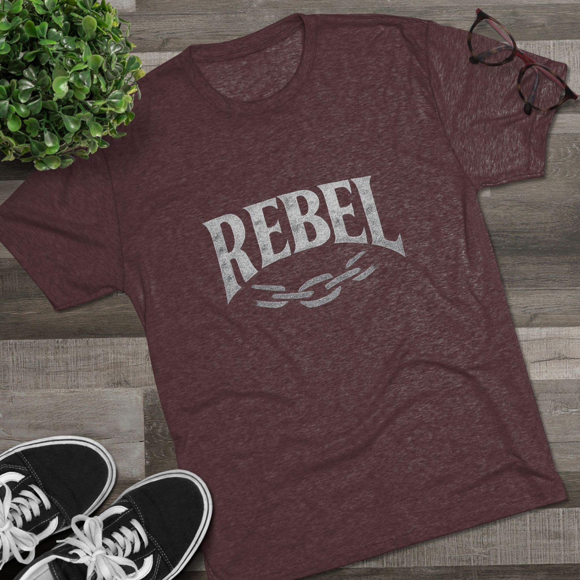 Rebel UnisexUnisex Tee Tri-Blend Printed Tee Shirt, Vintage Style Shirt, Graphic Tee for Men and Women, Casual Wear, Gift for Music Lovers, Statement Shirt