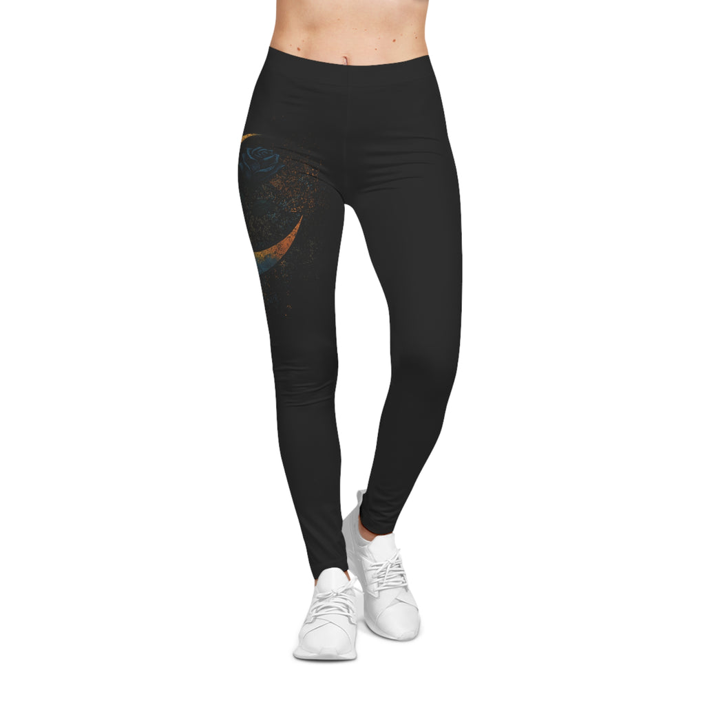 Moonlit Rebellion Leggings - Stretchy Leggings for Fitness, Casual Wear, Yoga, Gifts, Summer Fashion