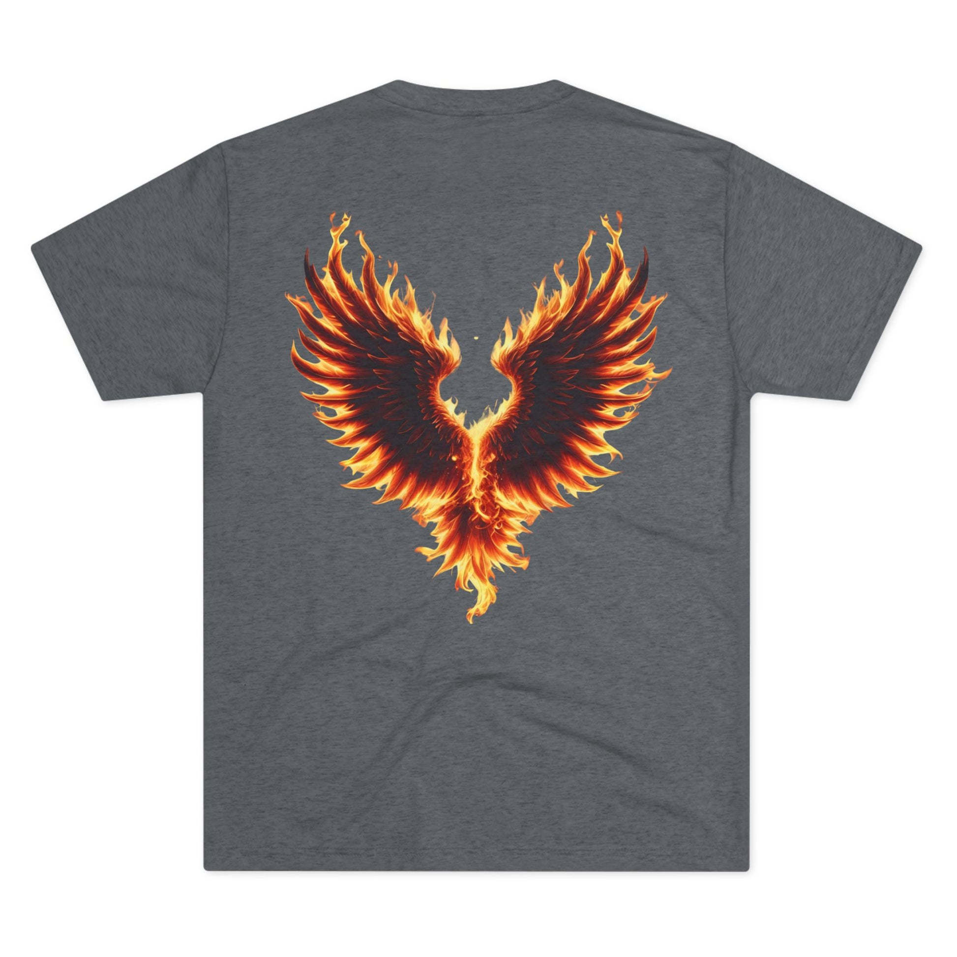 Handle with Care Flammable Phoenix Tee - Unisex Tri-Blend Crew Shirt, Fire Symbol T-Shirt, Graphic Tee, Casual Wear, Unique Gift for Fire Lovers