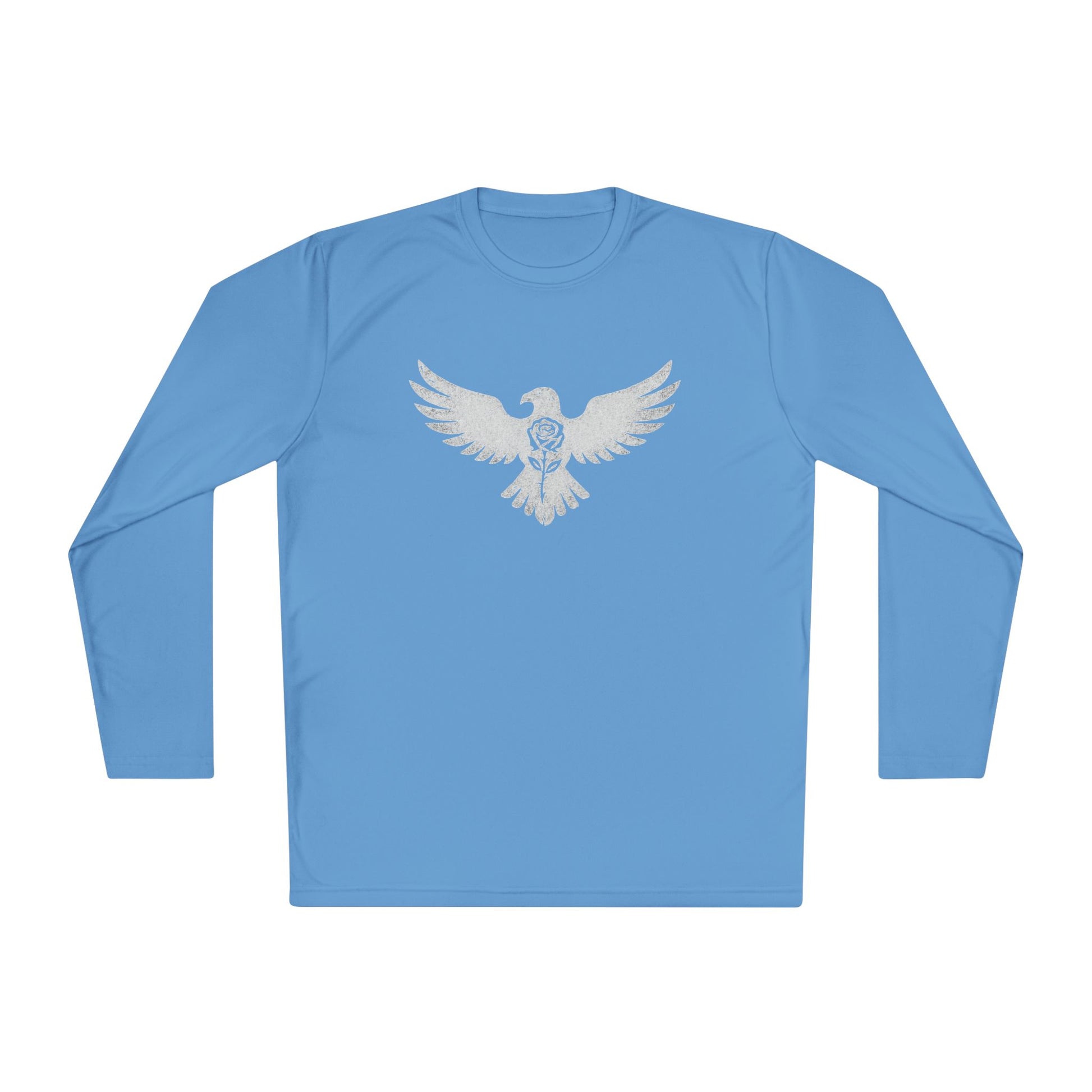 Break Free Empire Phoenix Rose Lightweight Long Sleeve Tee with Eagle Design | Perfect for Nature Lovers, Gifts, Casual Wear, Hiking, and Outdoor Activities