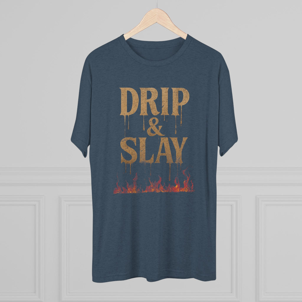 Drip & Slay Fire Unisex Tshirt Crew Printed Tee Shirt - Trendy Style, Graphic Tee, Fashion Statement, Casual Wear, Gift for Her