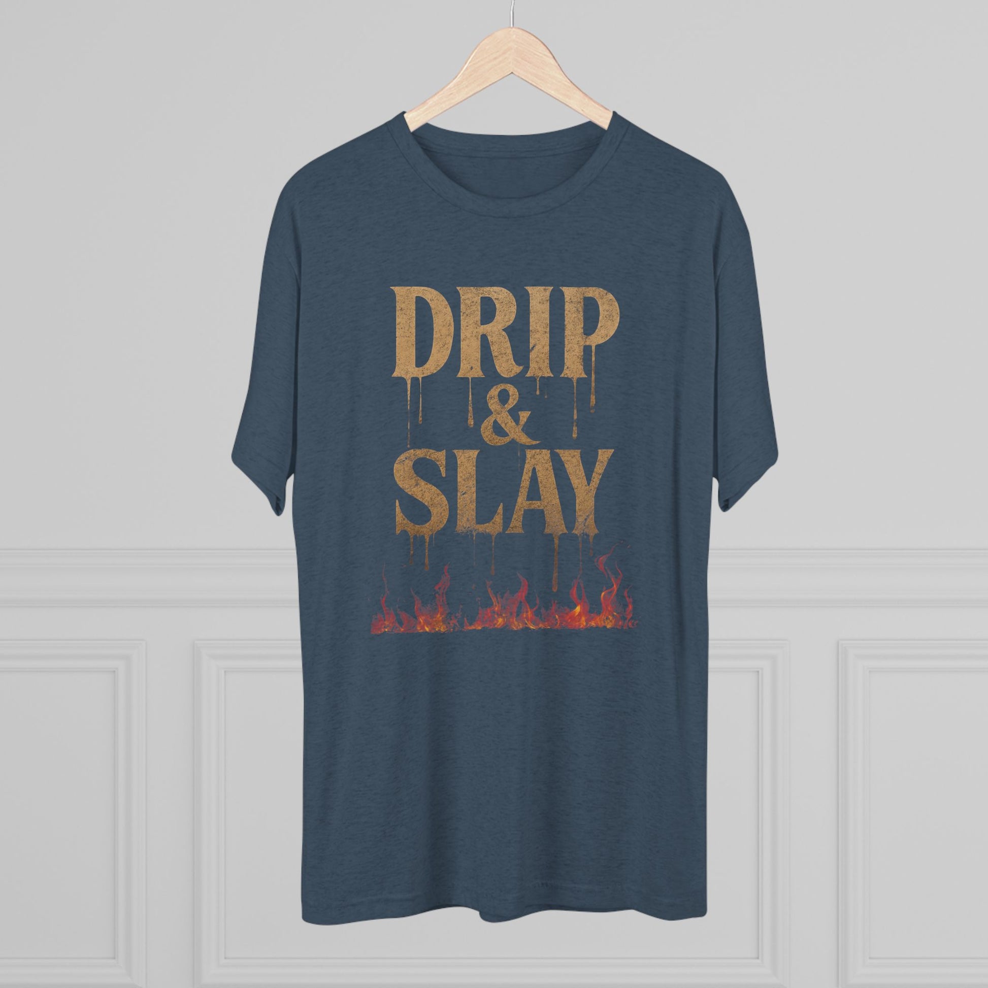 Drip & Slay Fire Unisex Tshirt Crew Printed Tee Shirt - Trendy Style, Graphic Tee, Fashion Statement, Casual Wear, Gift for Her