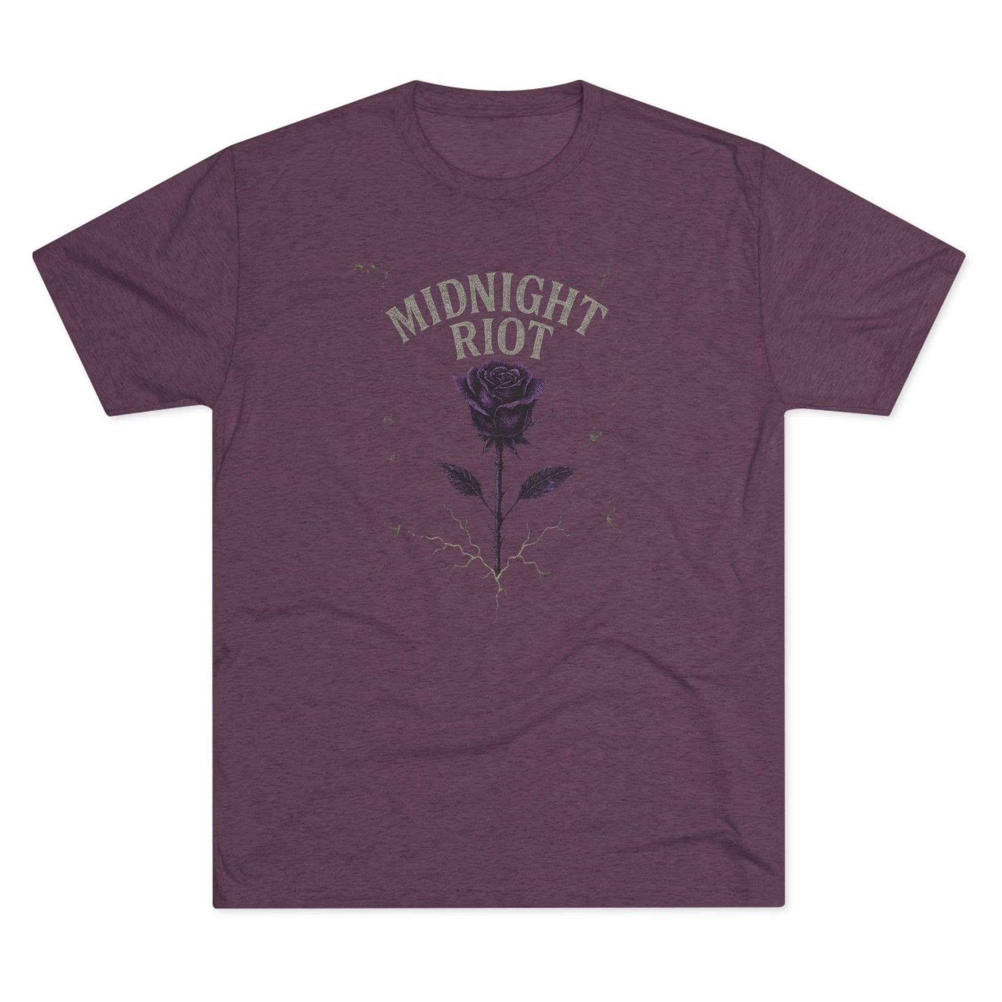 Midnight Riot Unisex Crew Tee, Casual Graphic Shirt, Music Festival Top, Gothic Style T-Shirt, Gift for Alternative Fashion