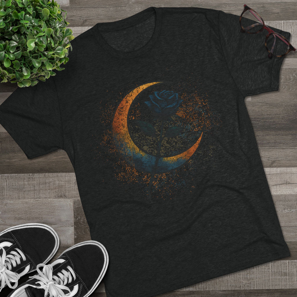 Moonlit Rebellion Unisex Tri-Blend Crew Tee Graphic Printed Tee Shirt