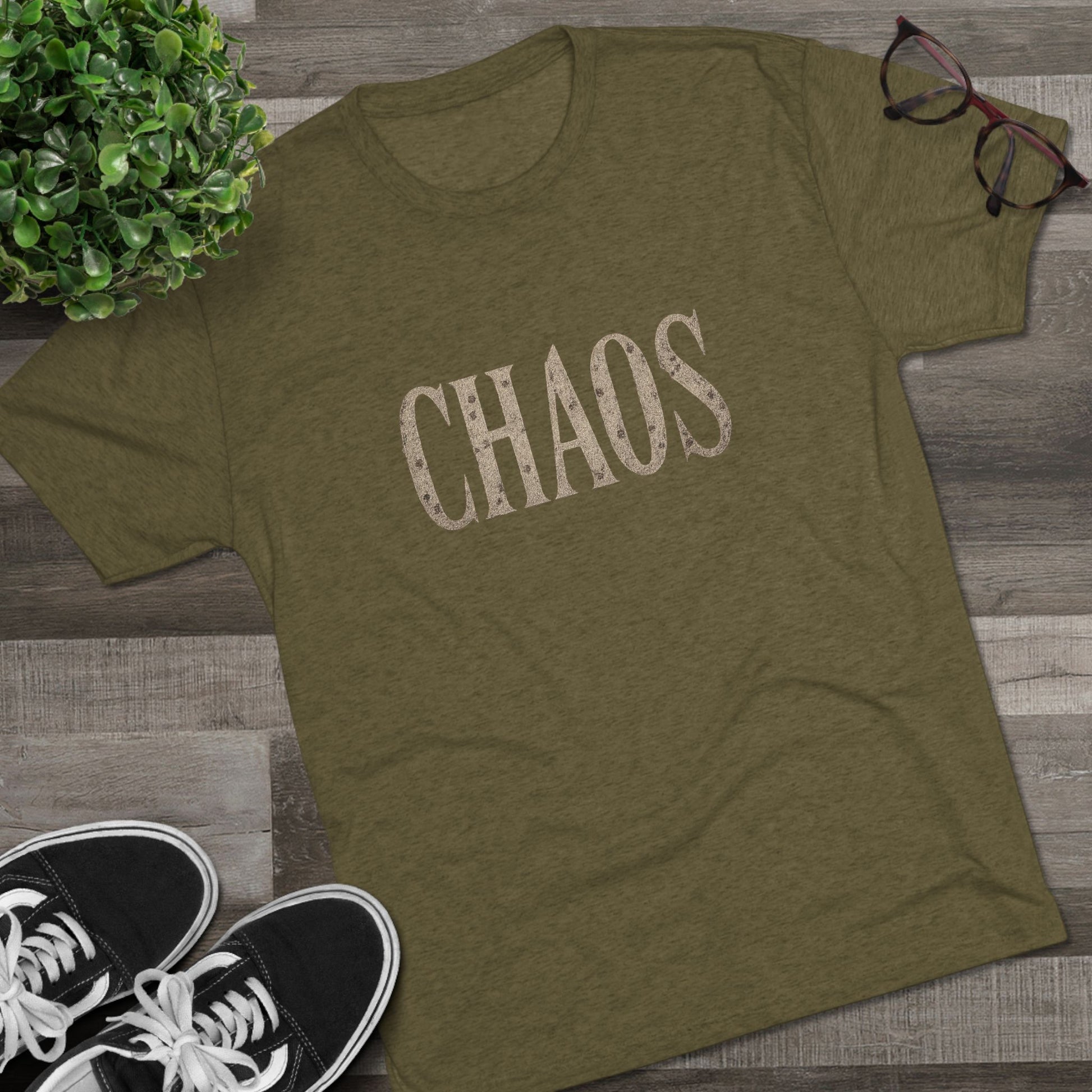 Chaos Unisex Crew Tee - Casual Style, Everyday Wear, Gift for Friends, Fun Fashion Statement, Relaxed Vibes