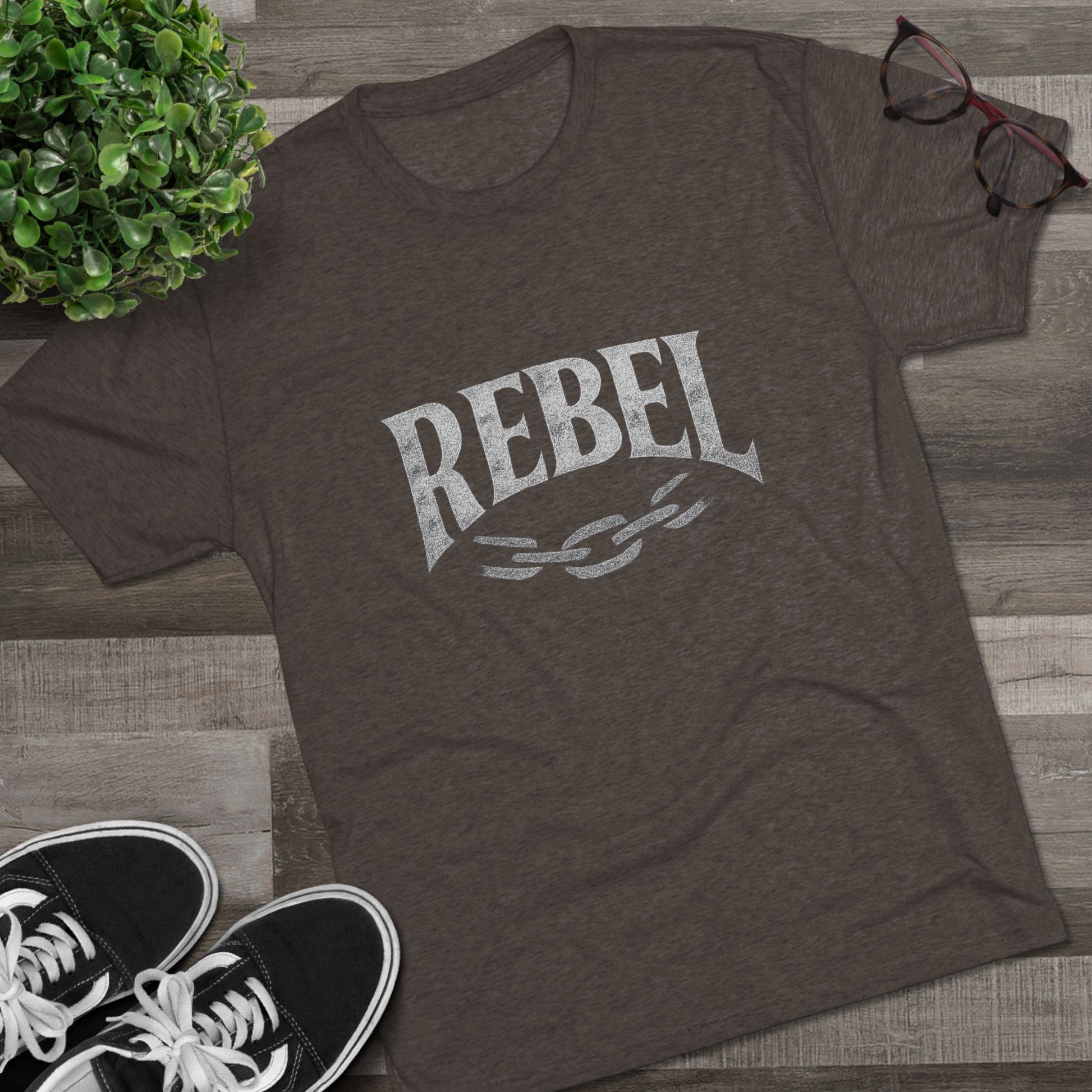 Rebel UnisexUnisex Tee Tri-Blend Printed Tee Shirt, Vintage Style Shirt, Graphic Tee for Men and Women, Casual Wear, Gift for Music Lovers, Statement Shirt